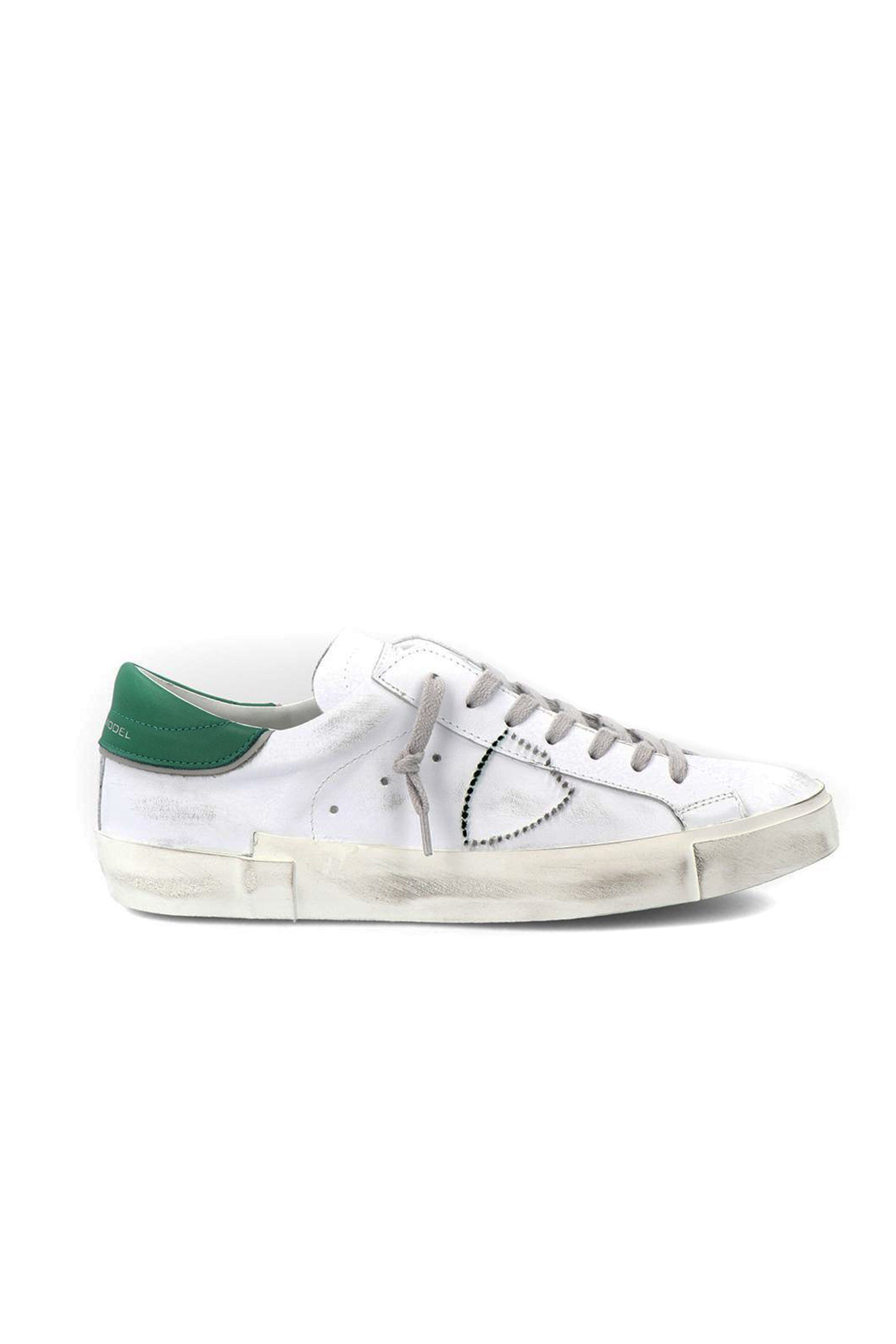 Low prsx sneaker with green heel tab