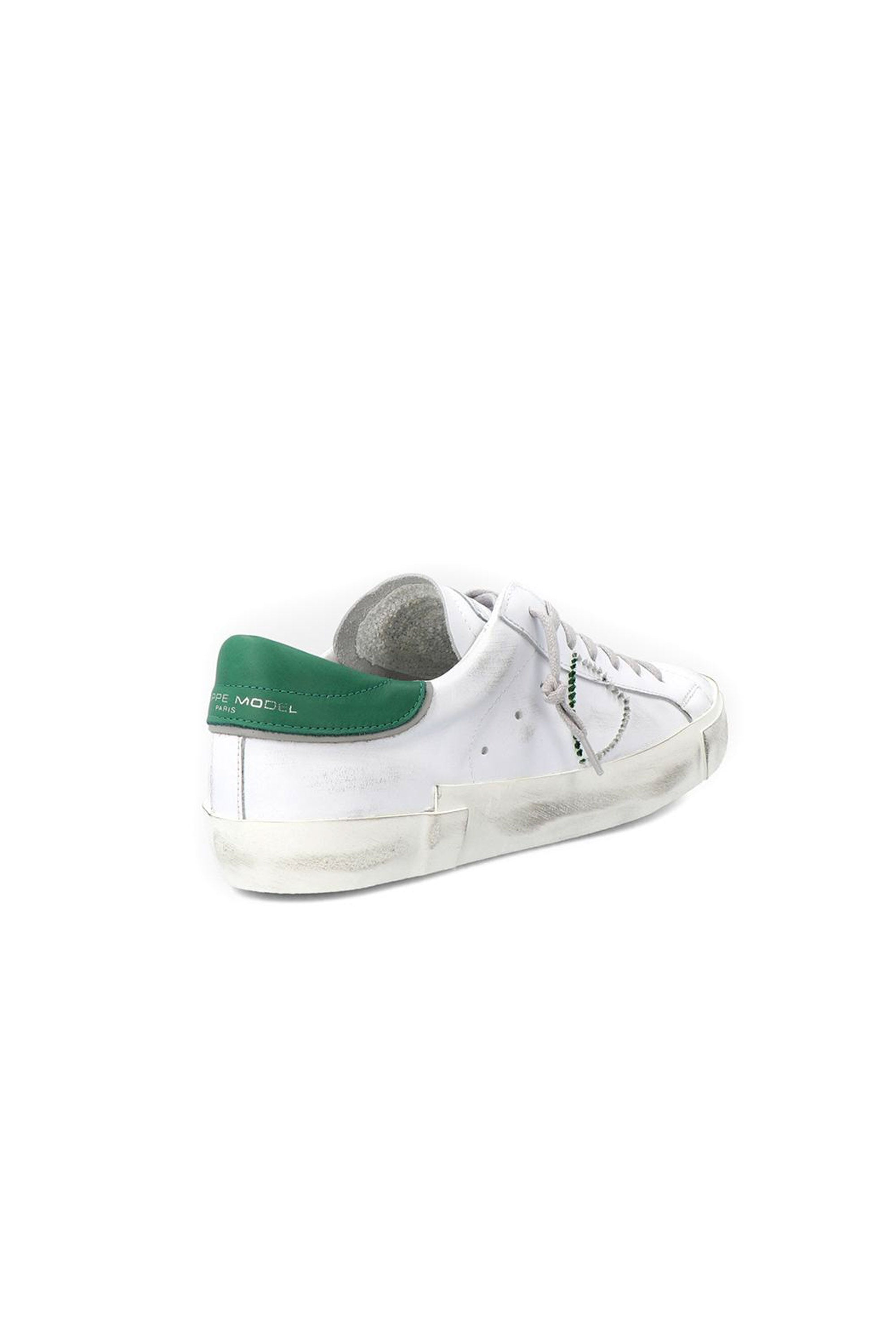 Low prsx sneaker with green heel tab