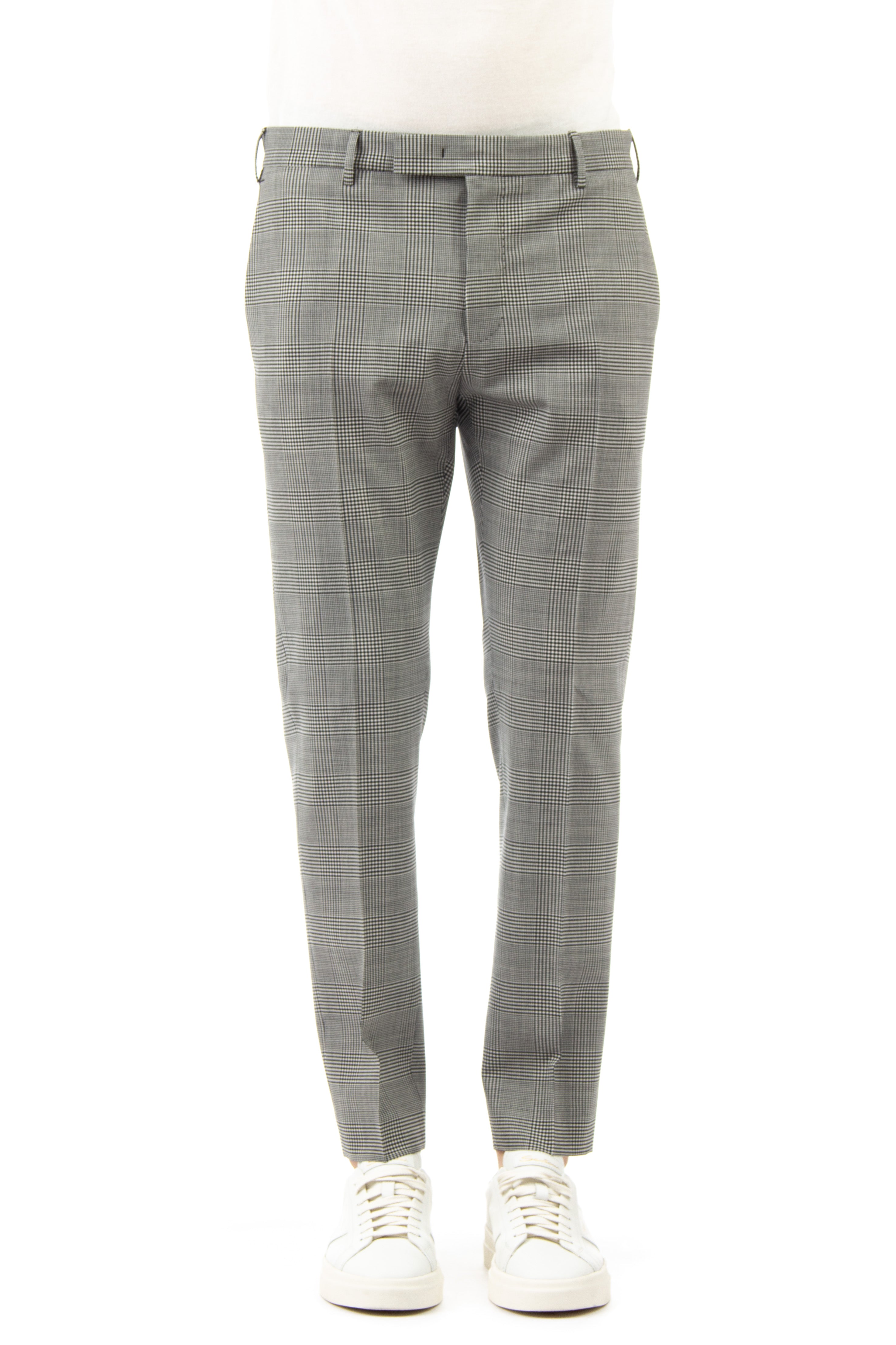 Pantalon en laine prince de galles coupe dix