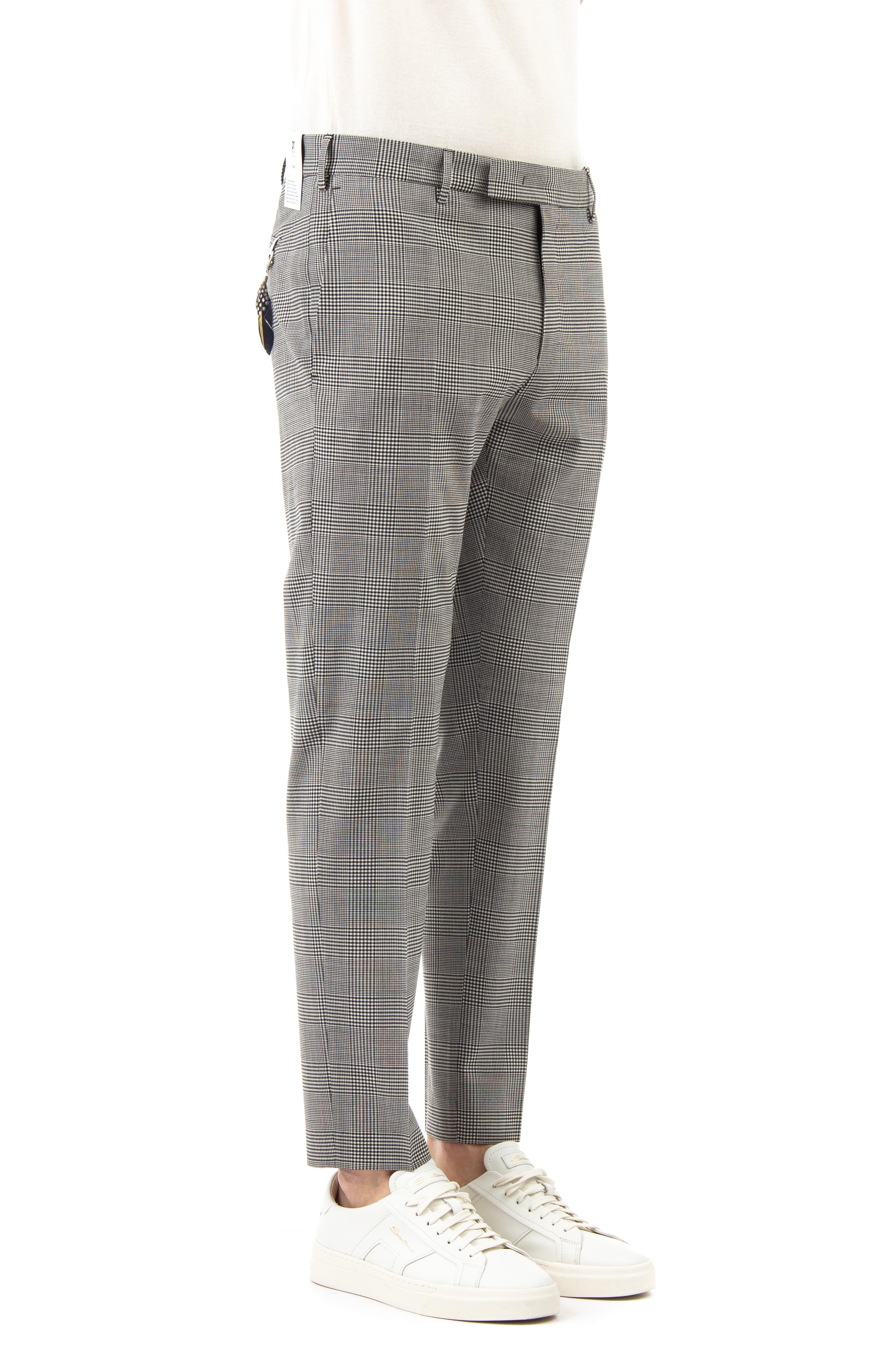 Prince of Wales wool trousers fit ten