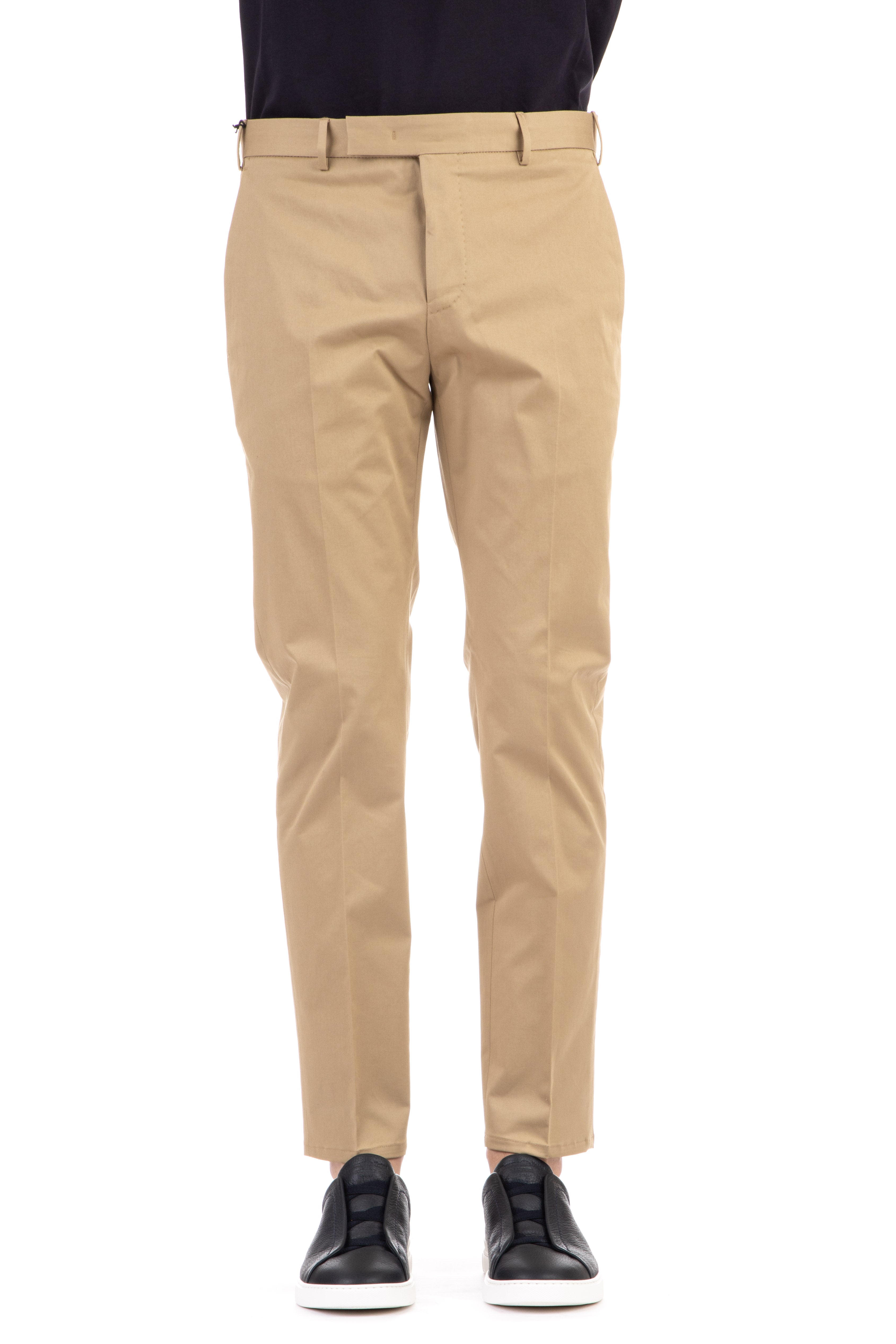 Comfort fit ten cotton trousers