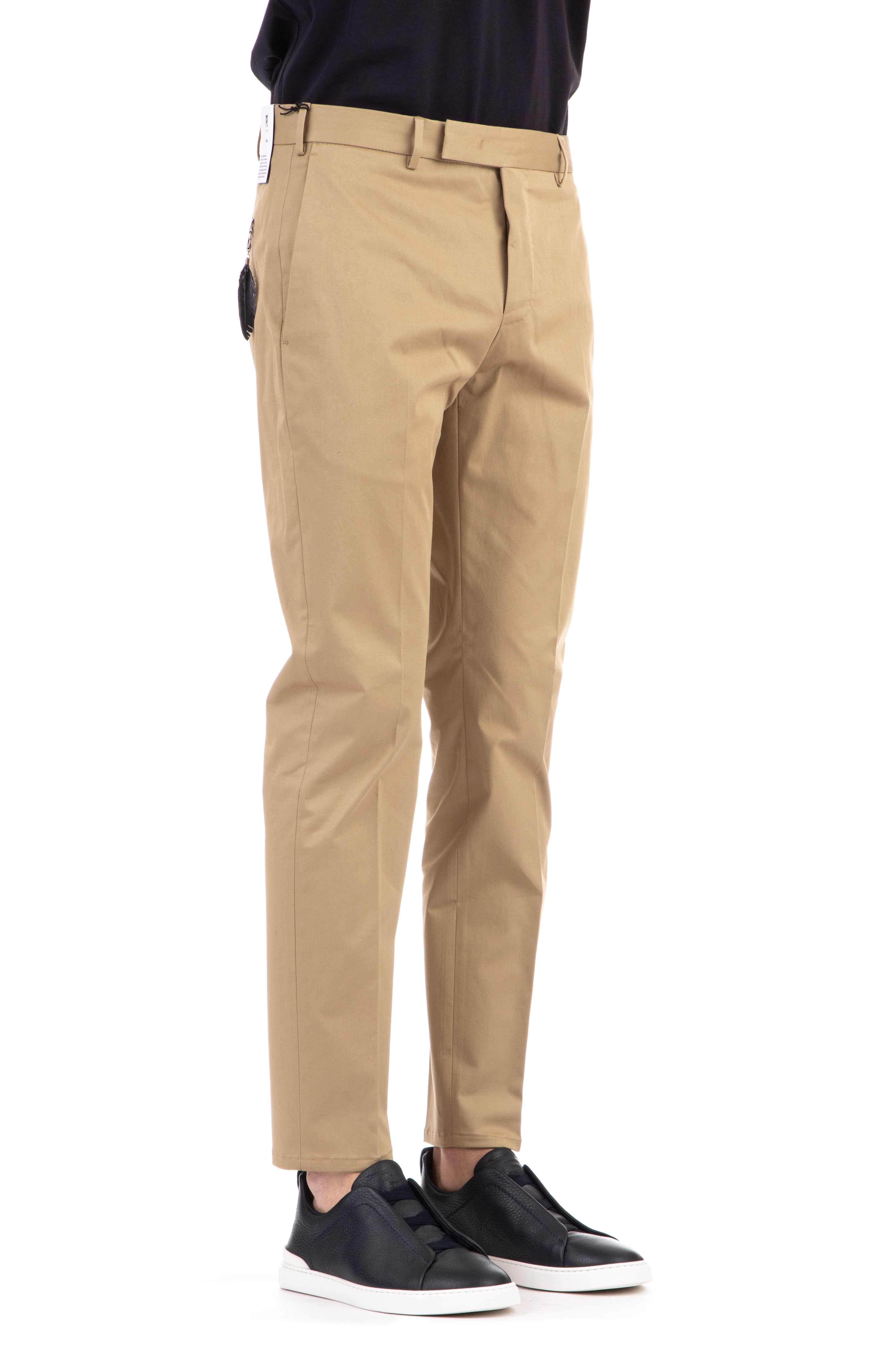 Comfort fit ten cotton trousers