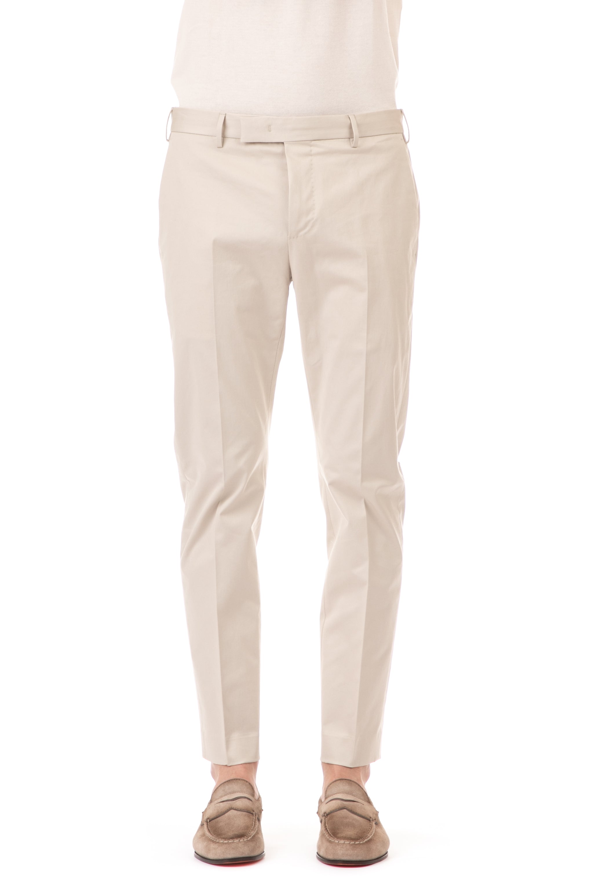 Comfort fit ten cotton trousers