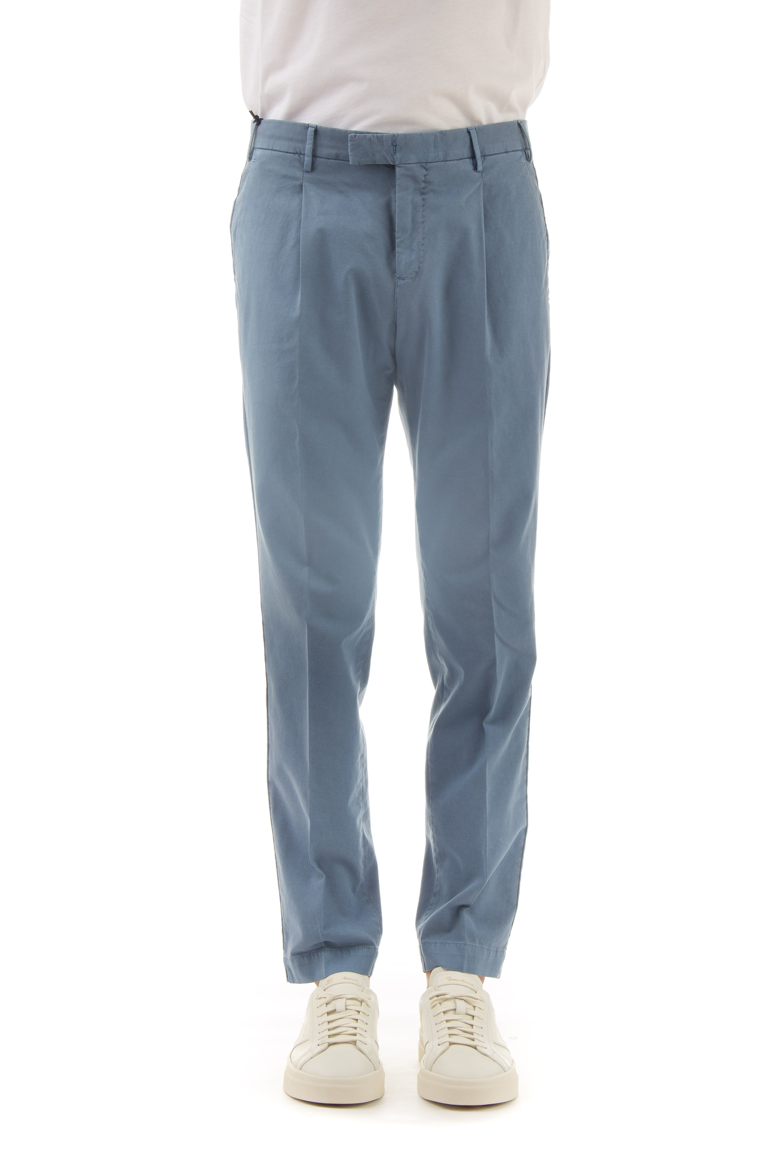 Master fit faded stretch cotton trousers