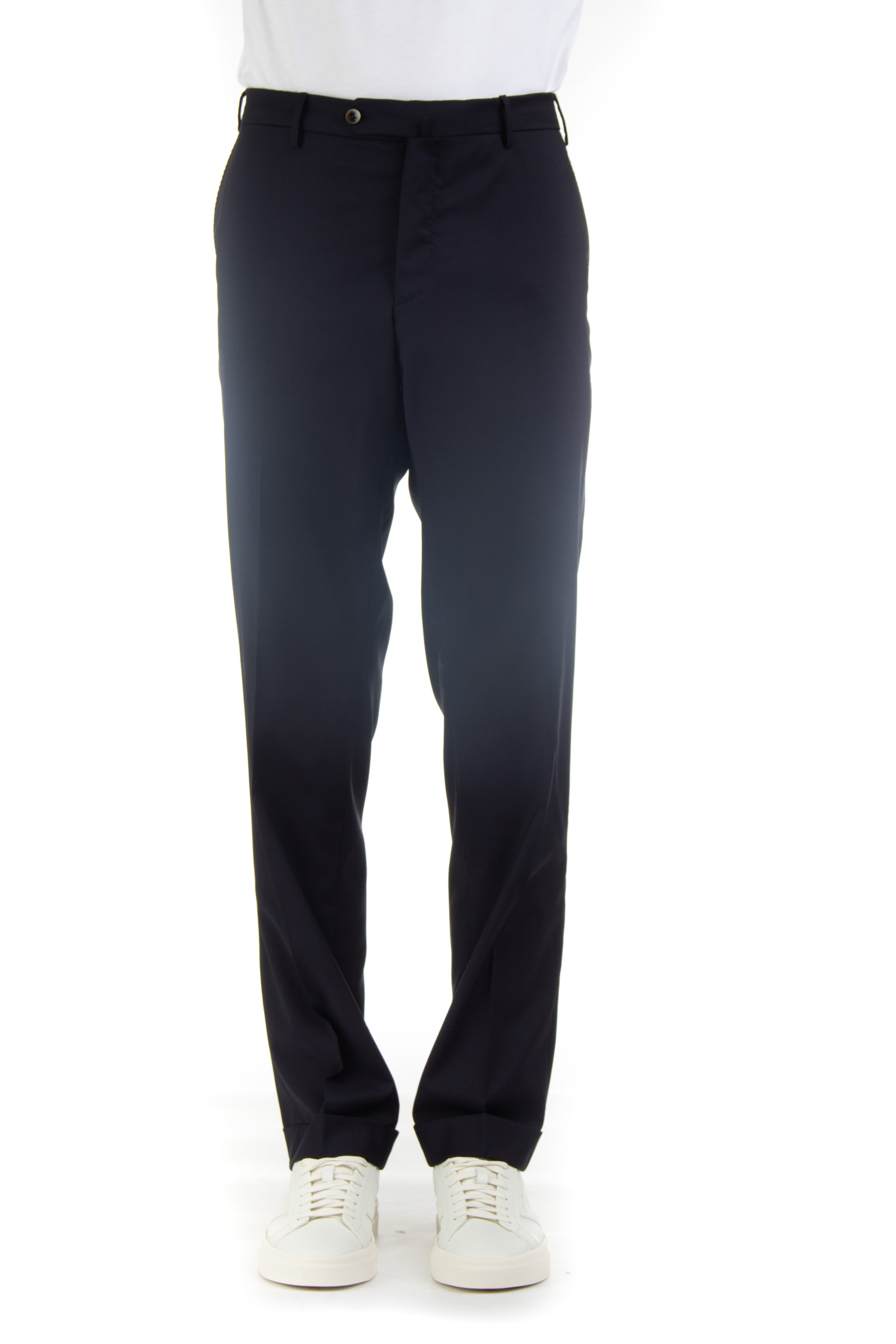 Slim fit stretch wool trousers