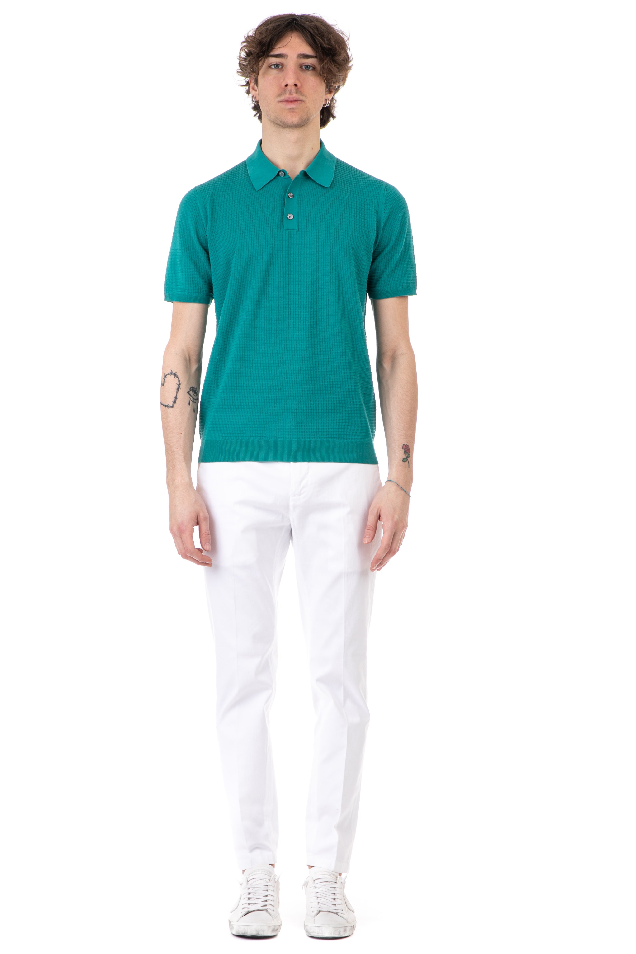 Polo shirt in extrafine cotton