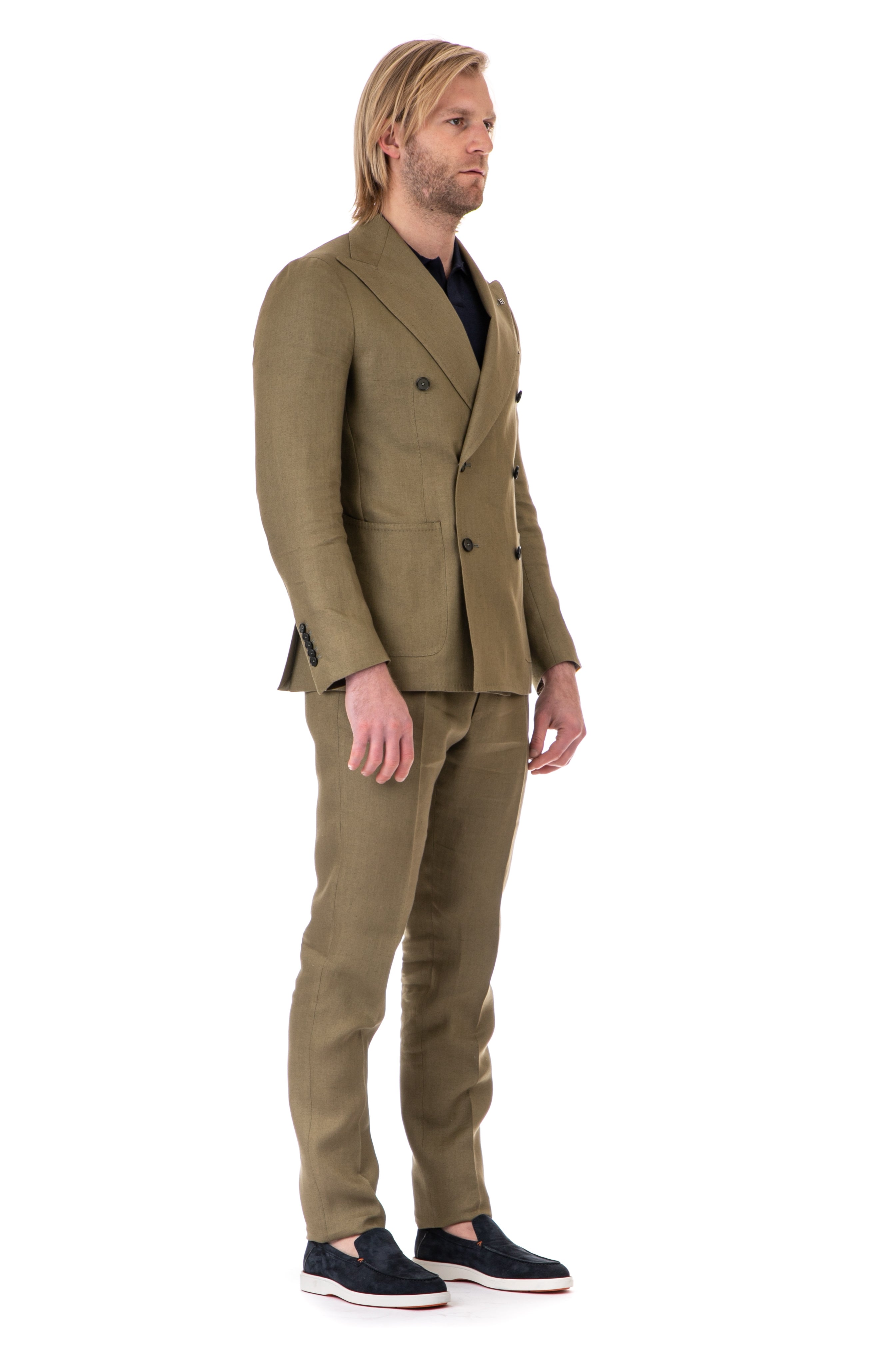 Pino Lerario double-breasted linen suit