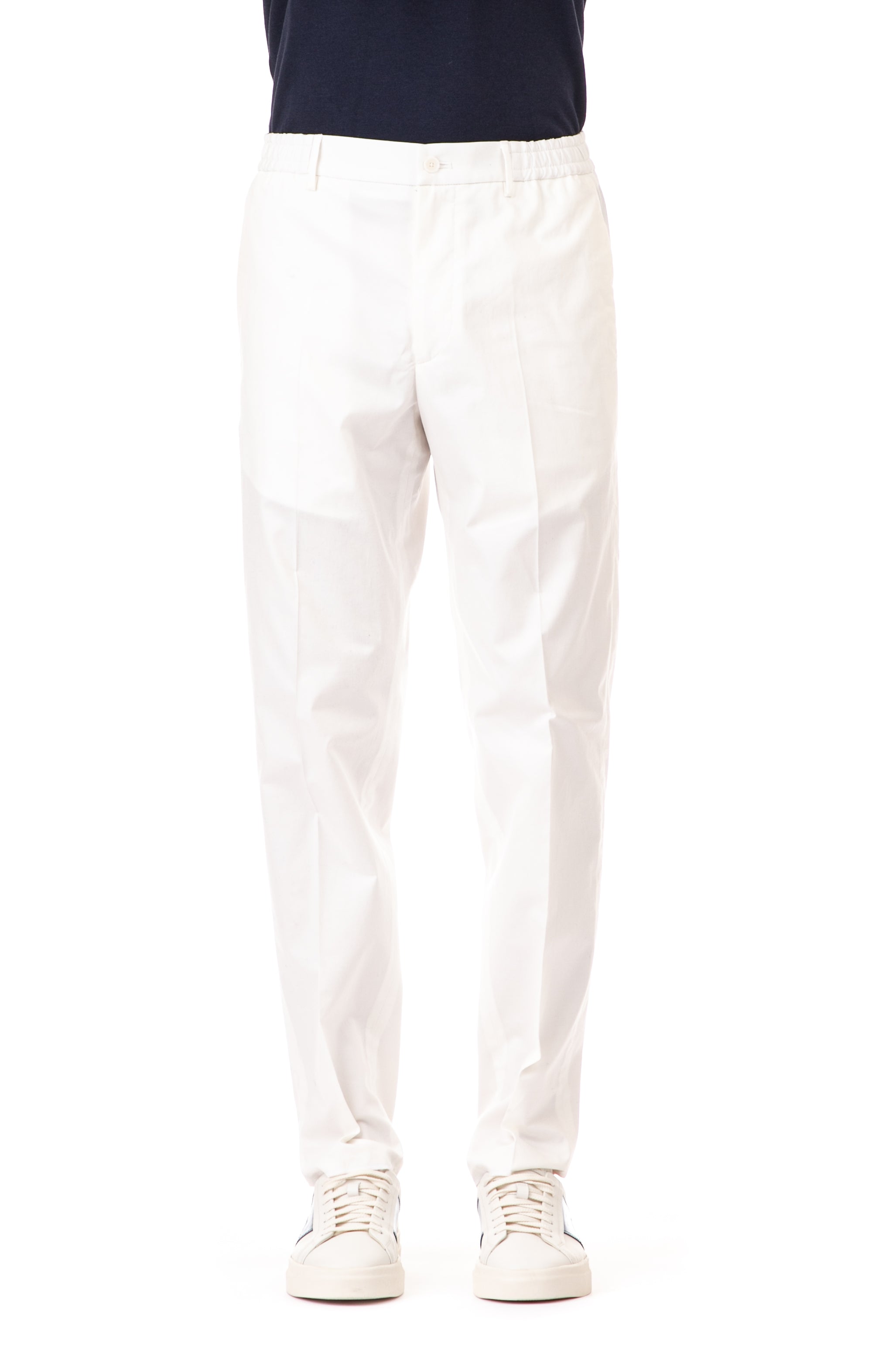 Pantalone in cotone con elastico in vita mod. garcon