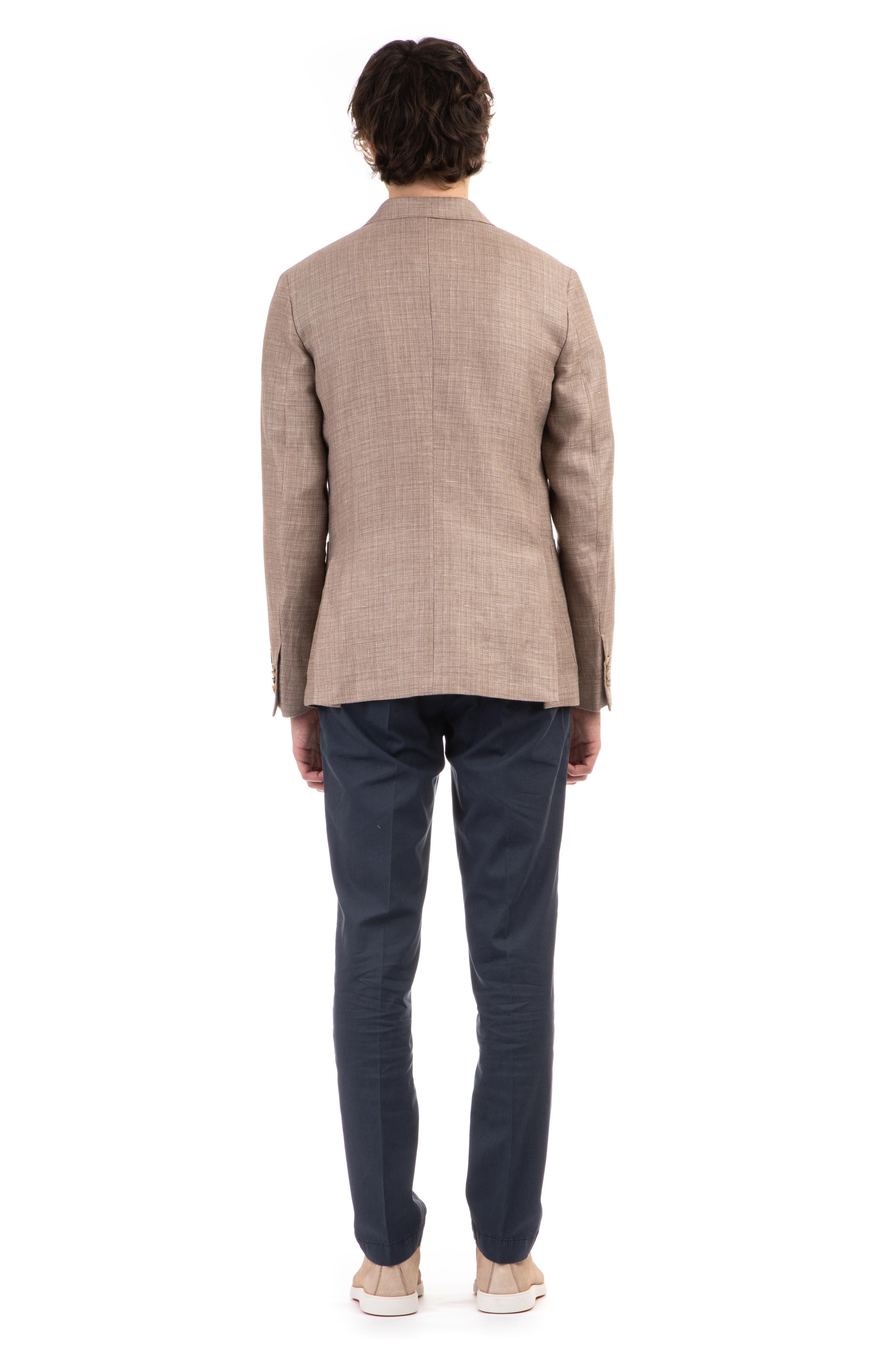 Woven linen-wool jacket