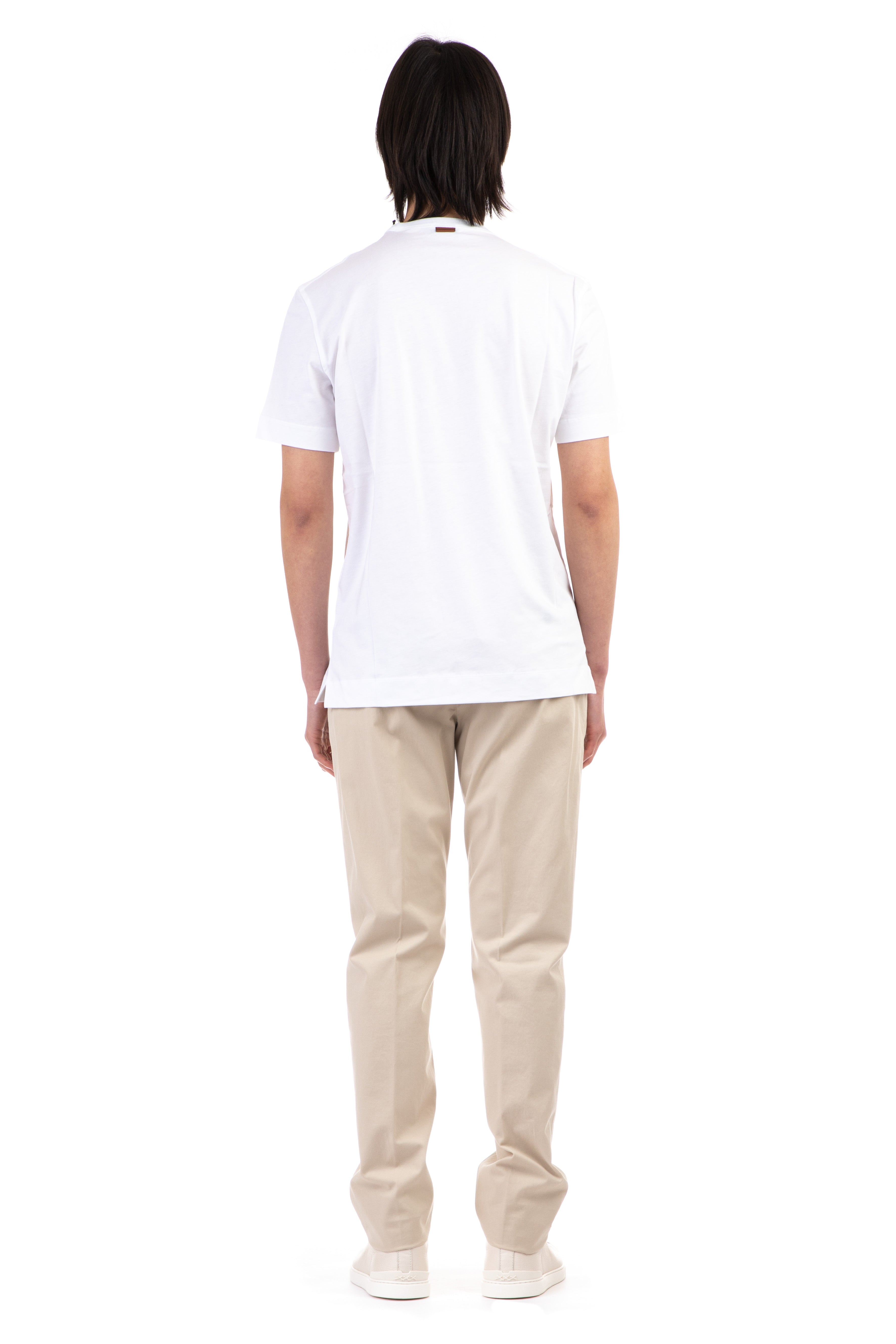 T-shirt in cotone mercerizzato con logo zegna