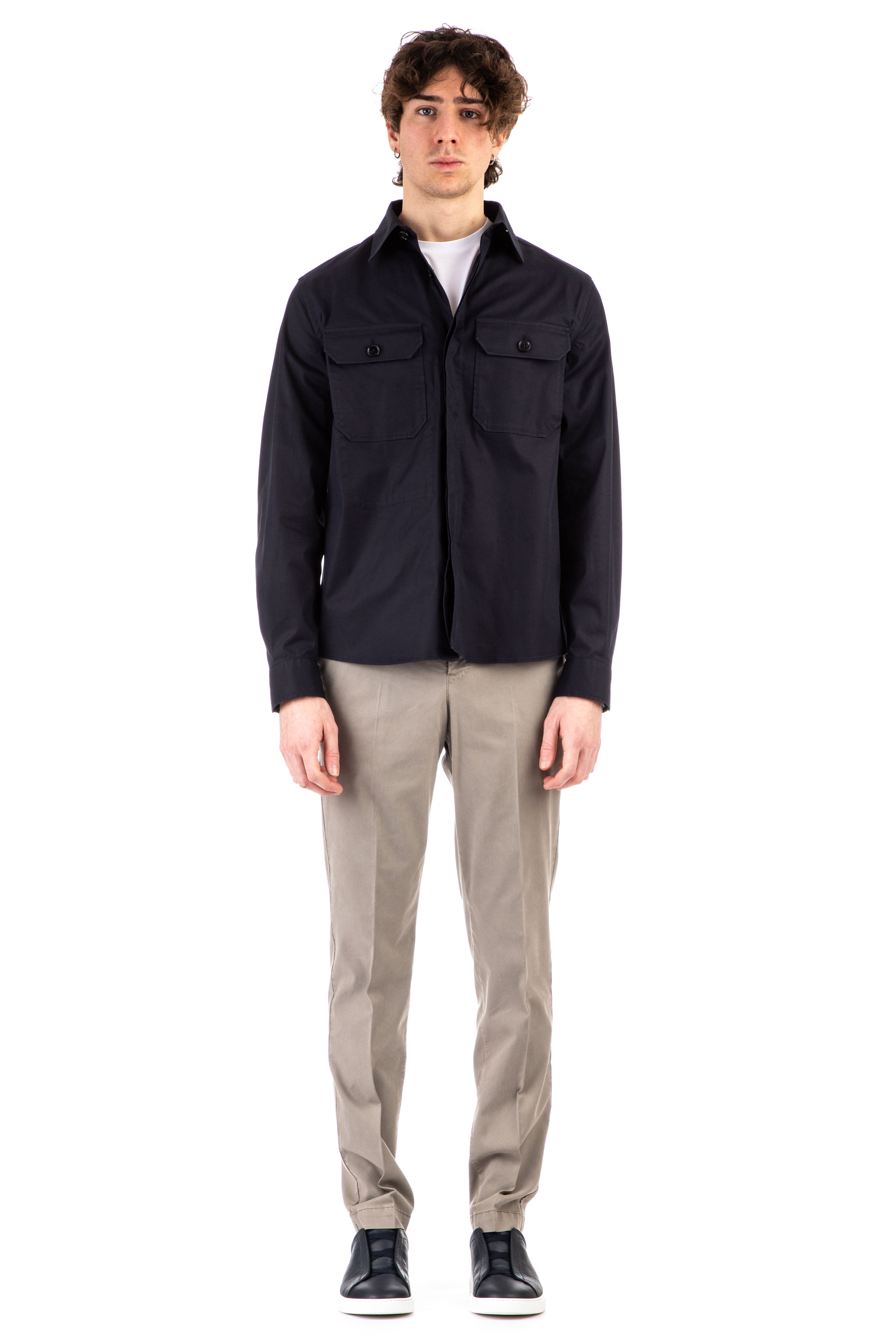 Bequemes Baumwoll-Overshirt