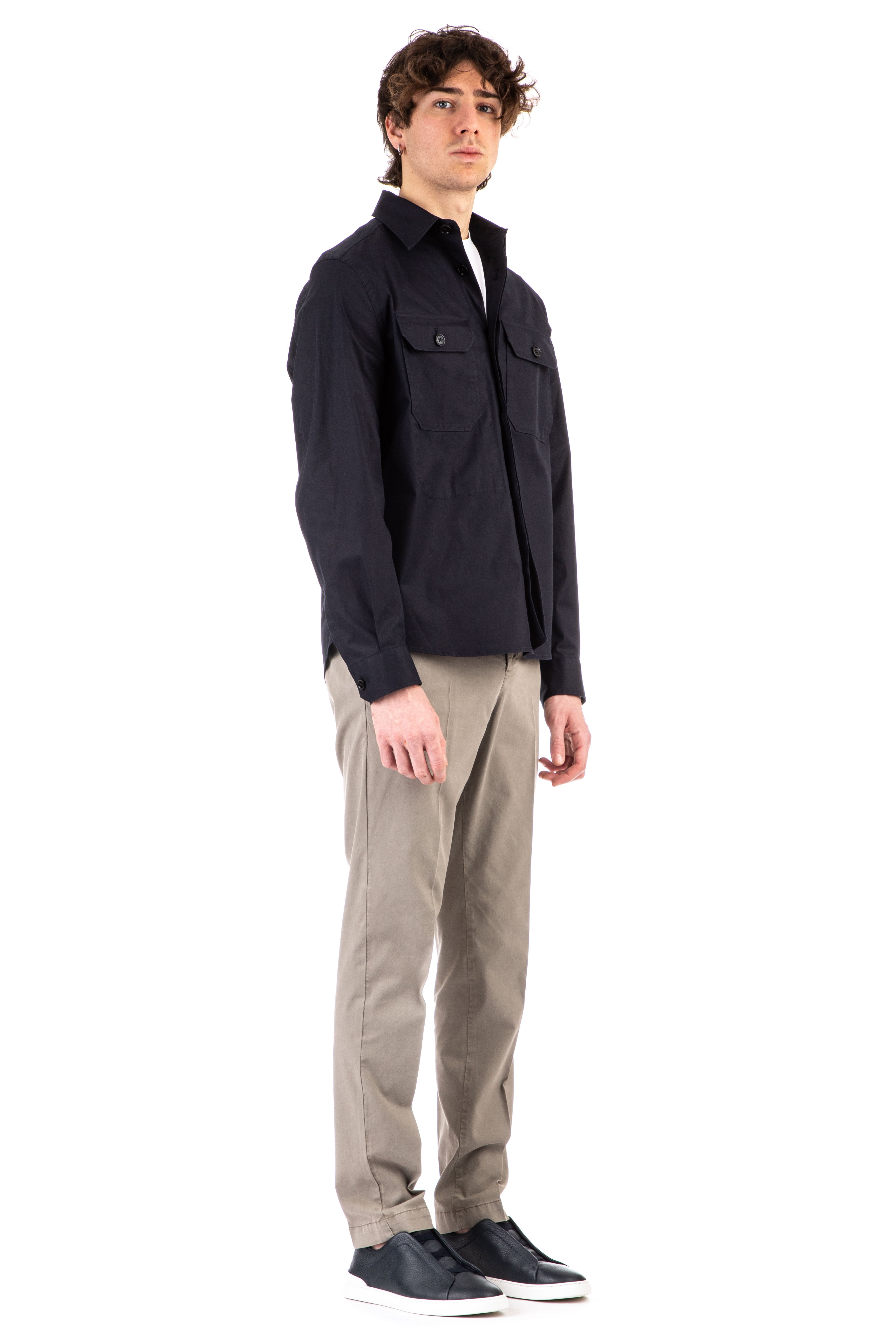 Bequemes Baumwoll-Overshirt