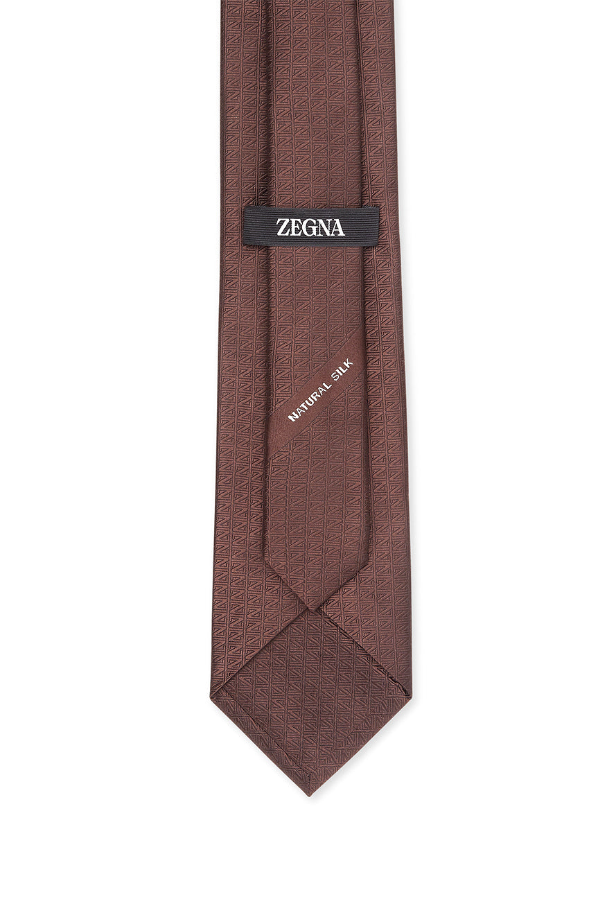 Z logo tie in pure silk