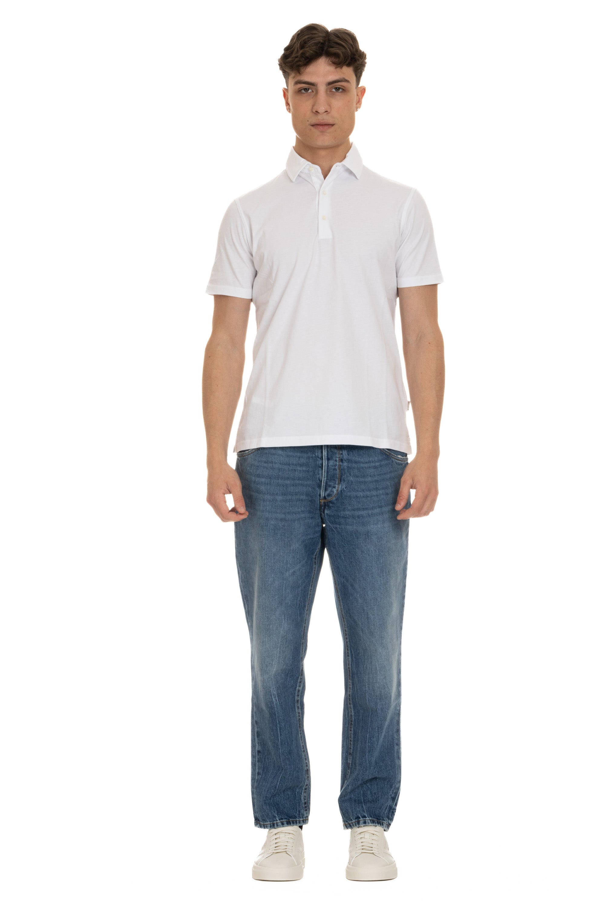 Cotton jersey polo shirt