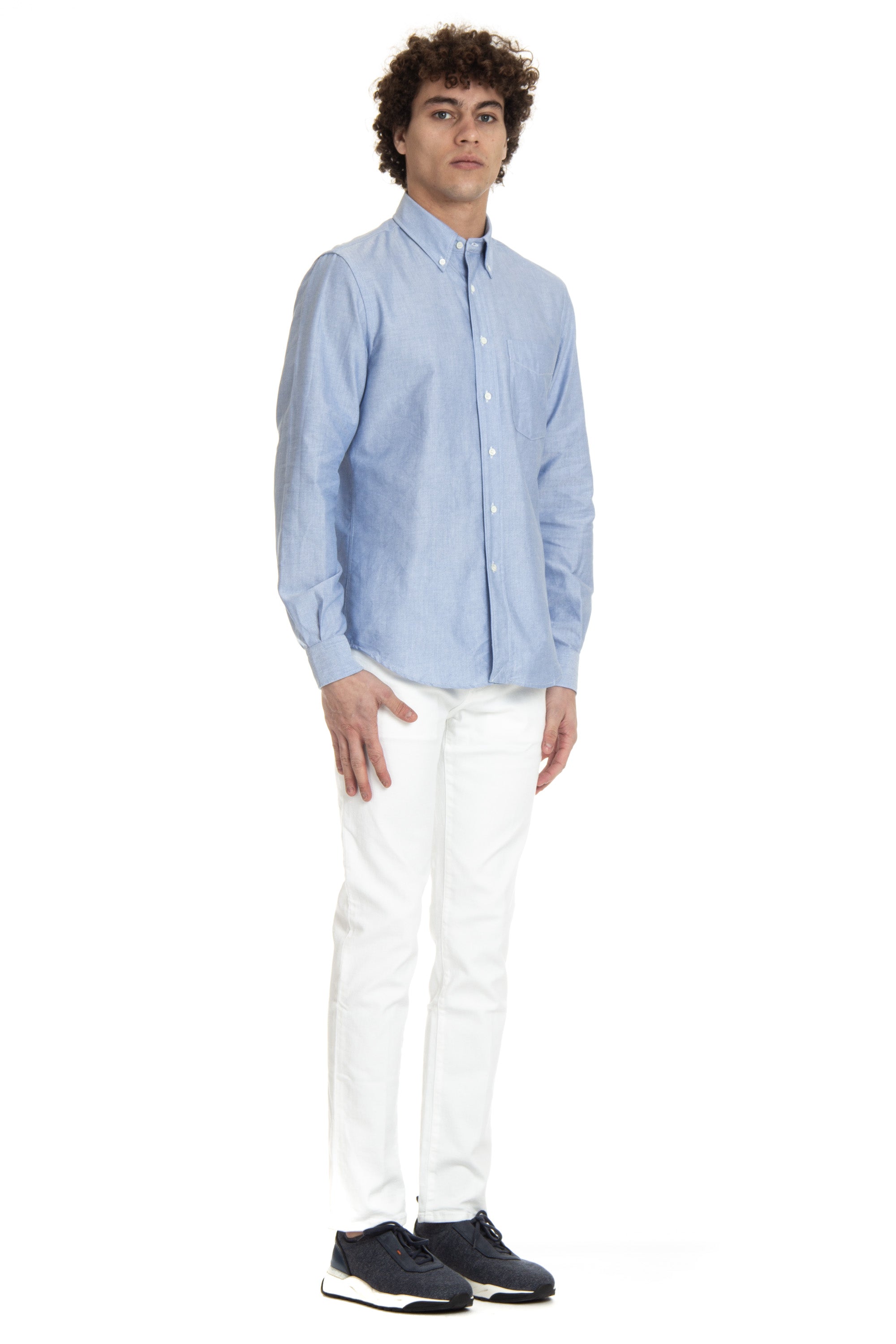 Button-down cotton oxford shirt