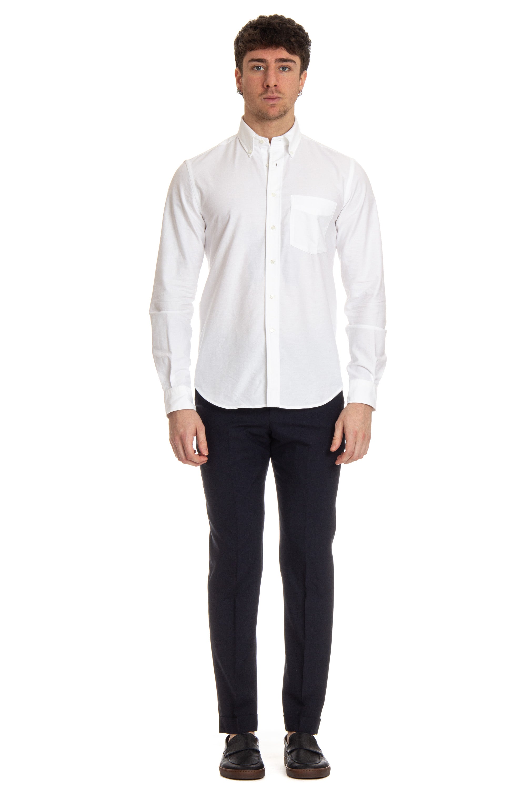 Button-down cotton oxford shirt