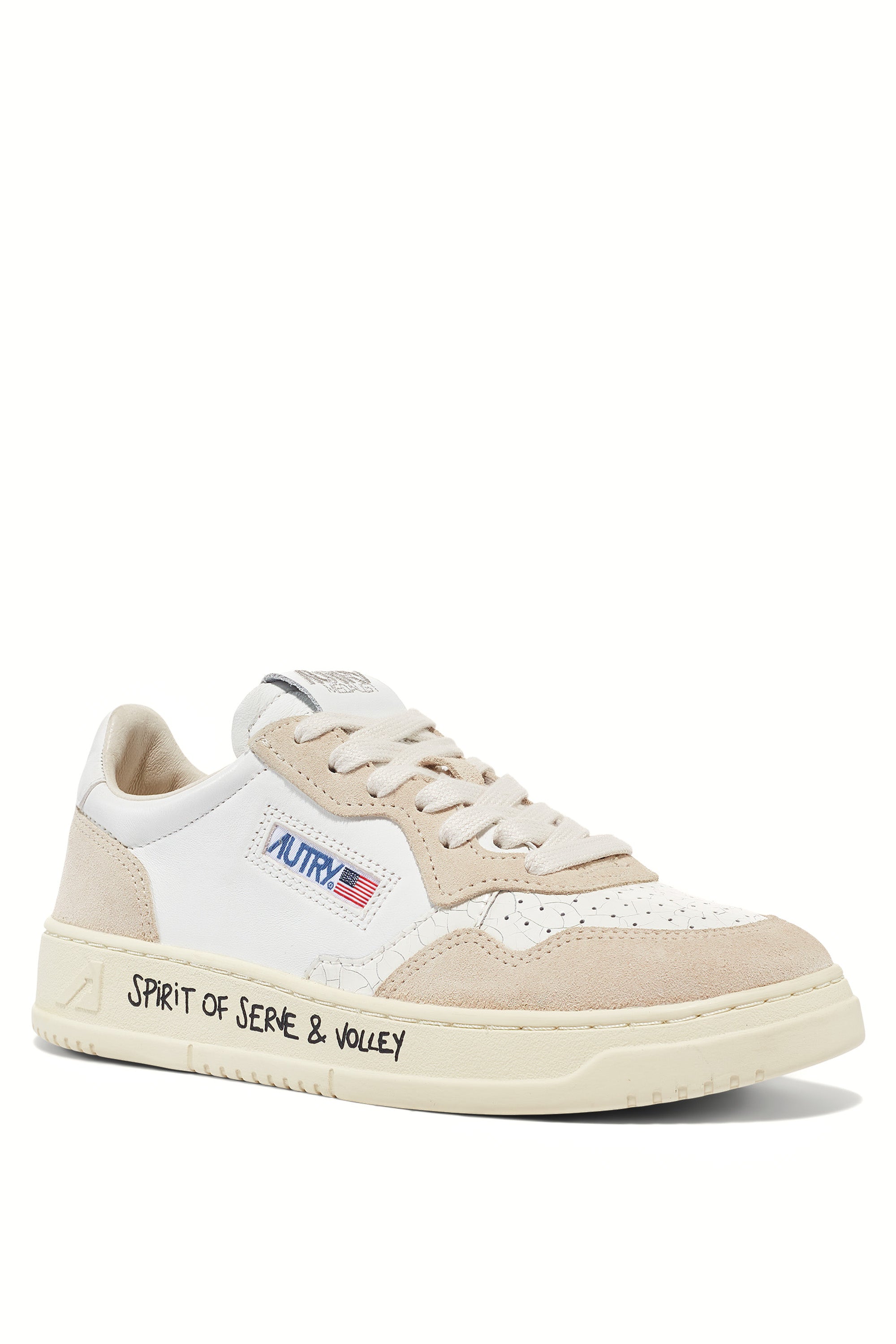 Medalist women's sneaker with white heel tab and writing