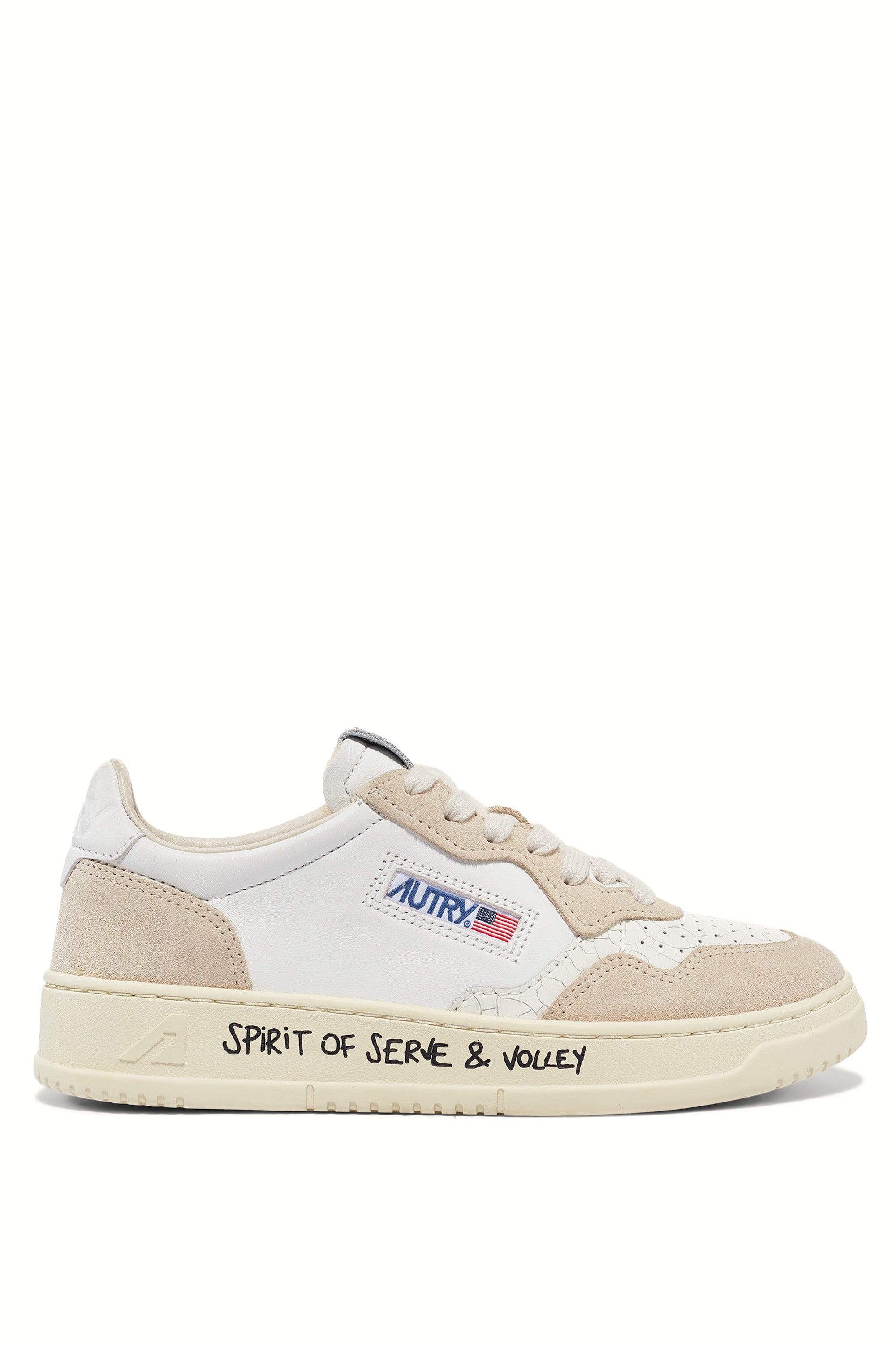 Medalist women's sneaker with white heel tab and writing