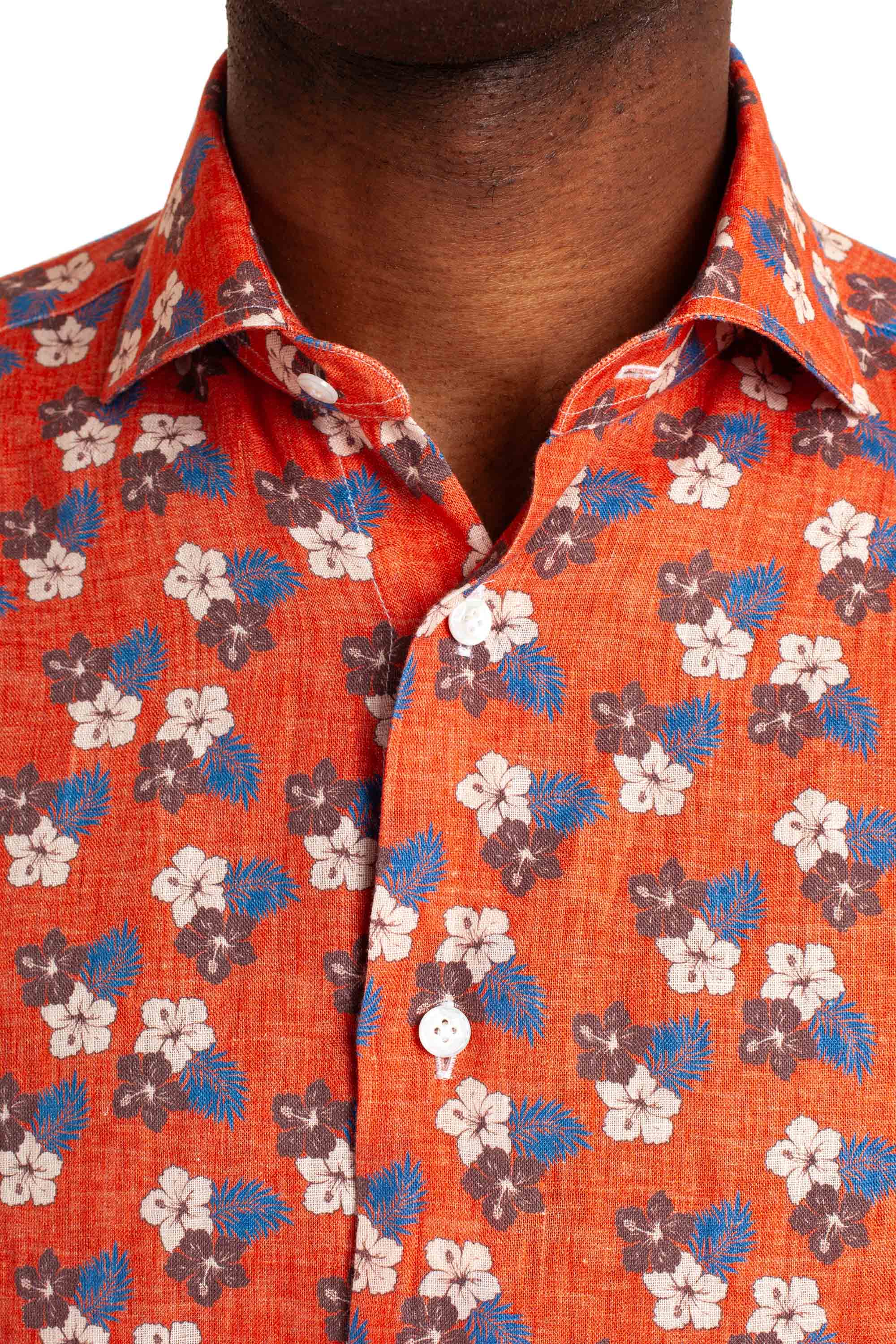 Dandylife linen maxi floral linen shirt