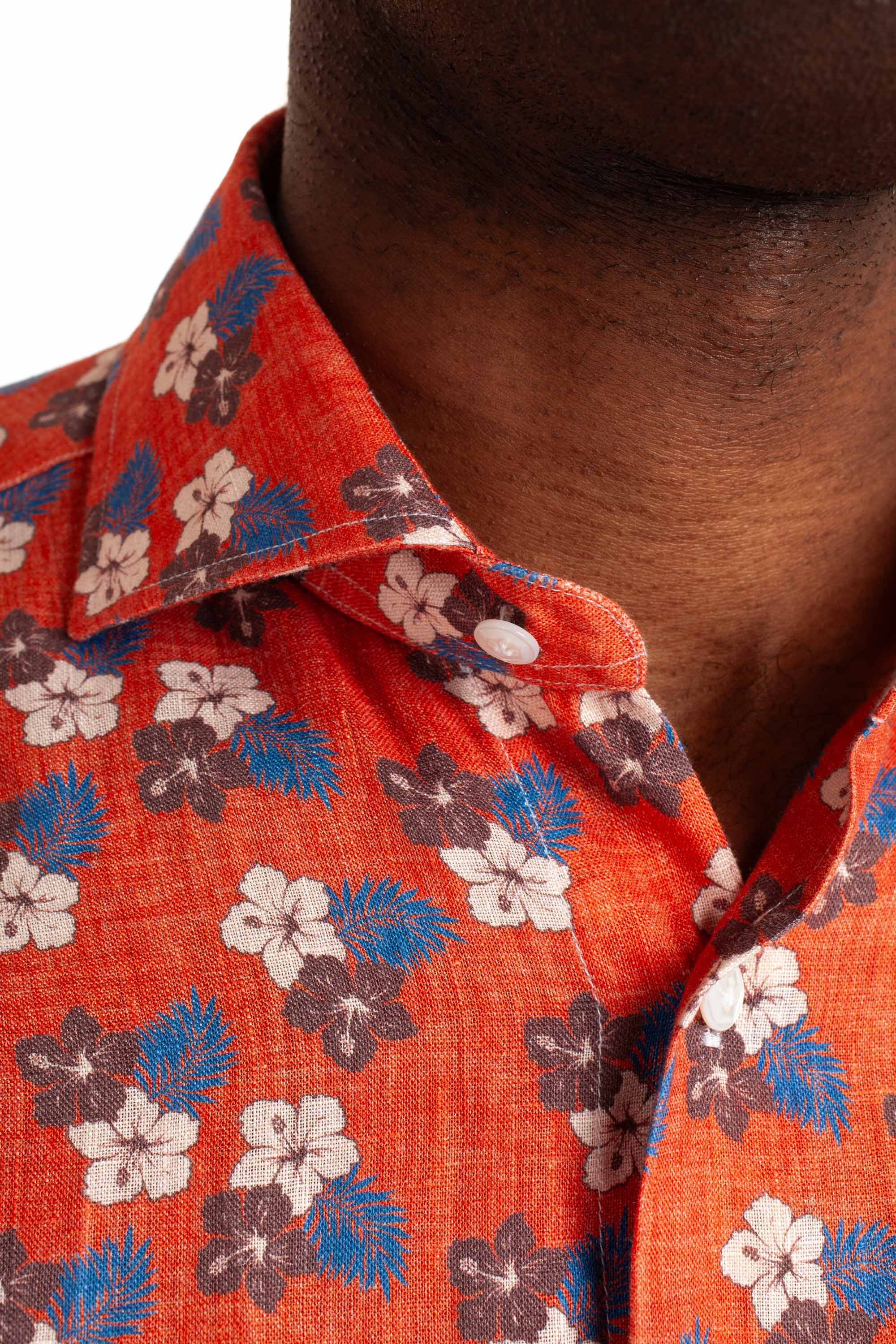 Dandylife linen maxi floral linen shirt