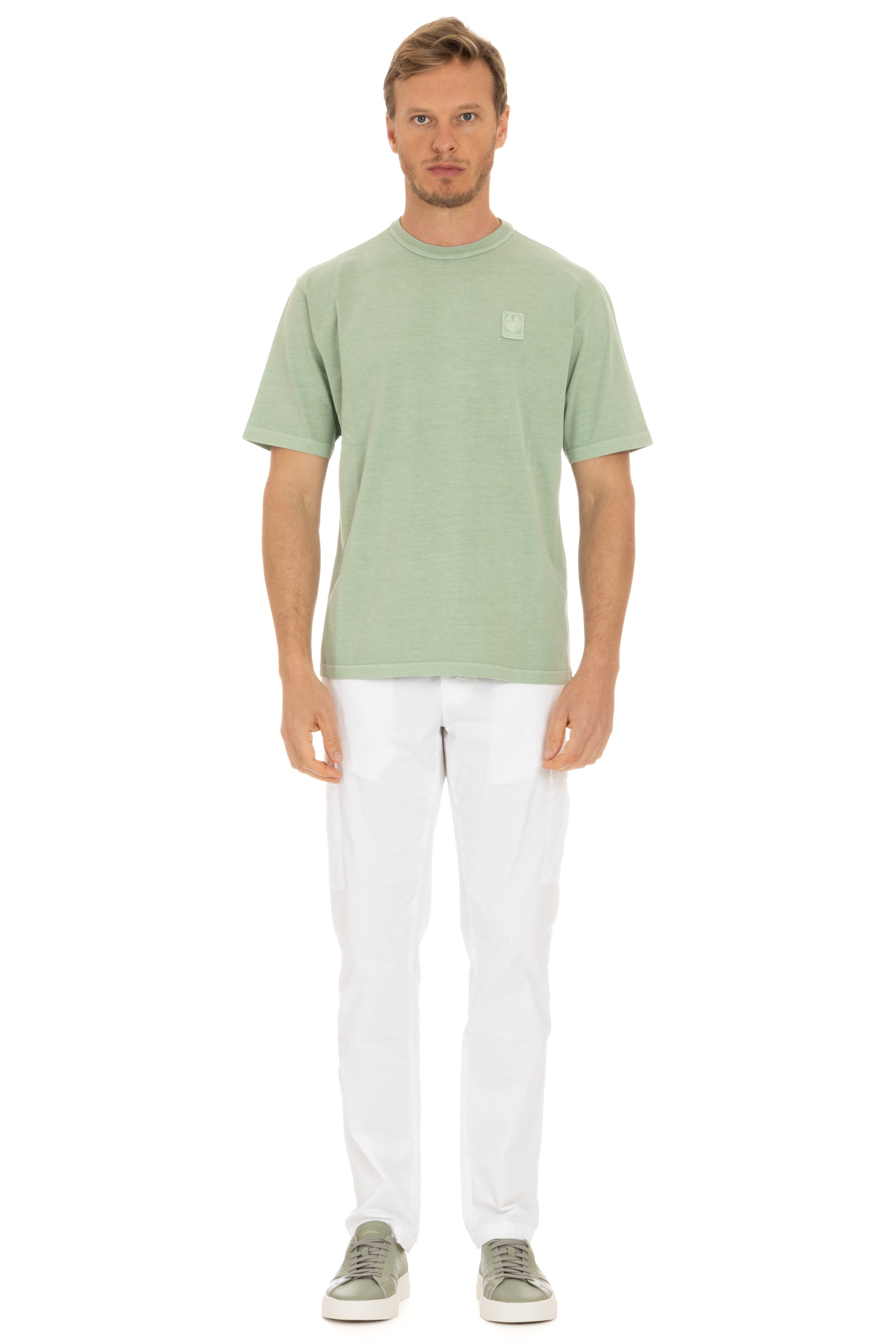 Cotton T-shirt with tone-on-tone logo