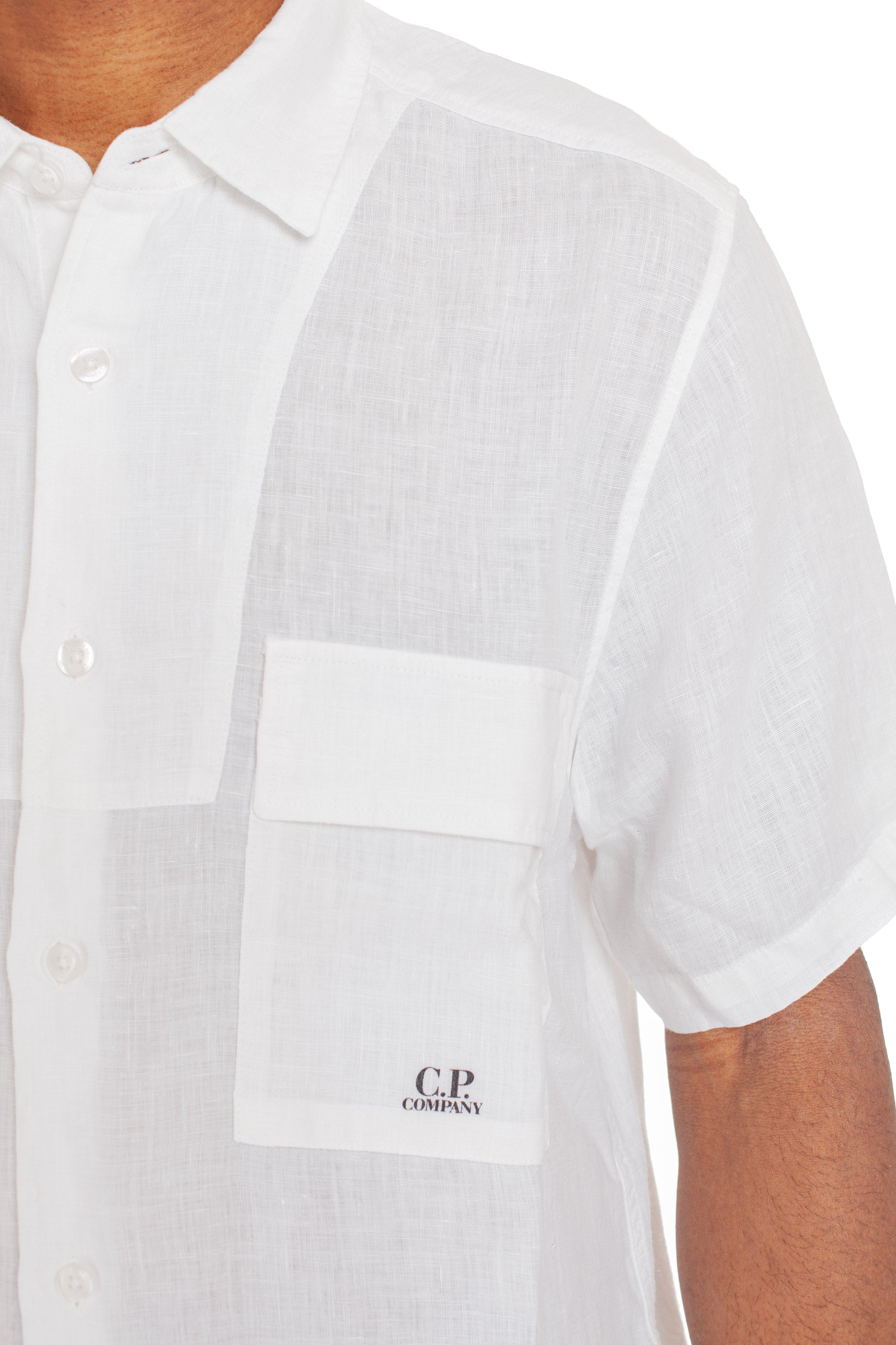 CP Company Camicia lino manica corta CMSH210A-005415G 103 