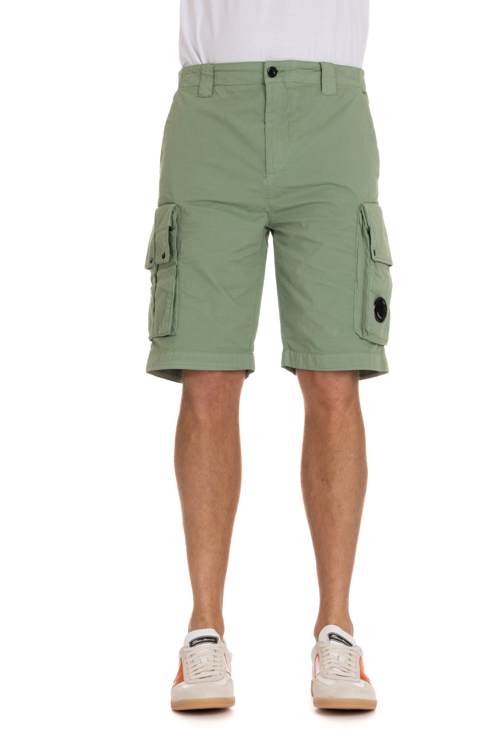Cargo twill cotton shorts