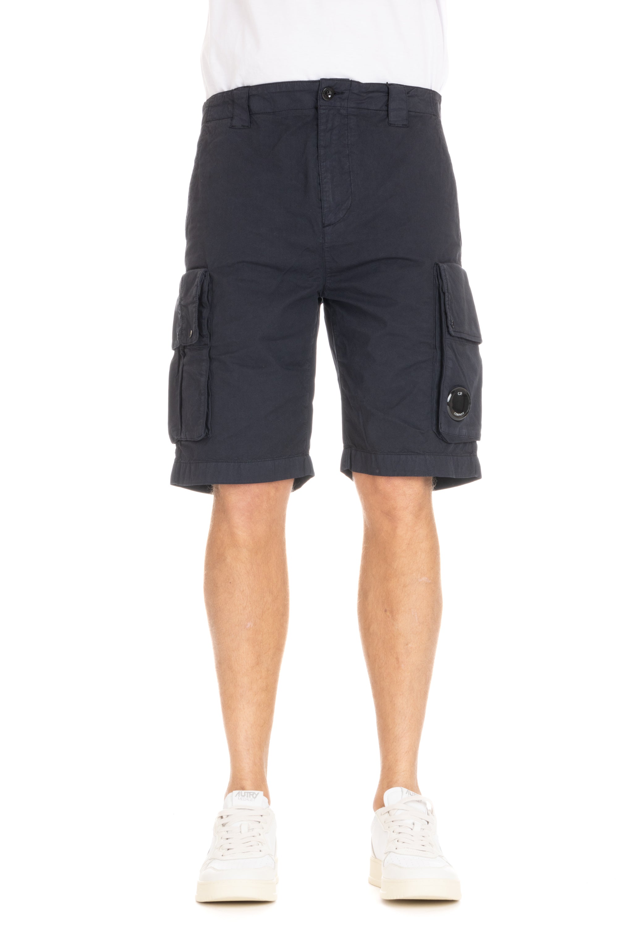 Cargo twill cotton shorts