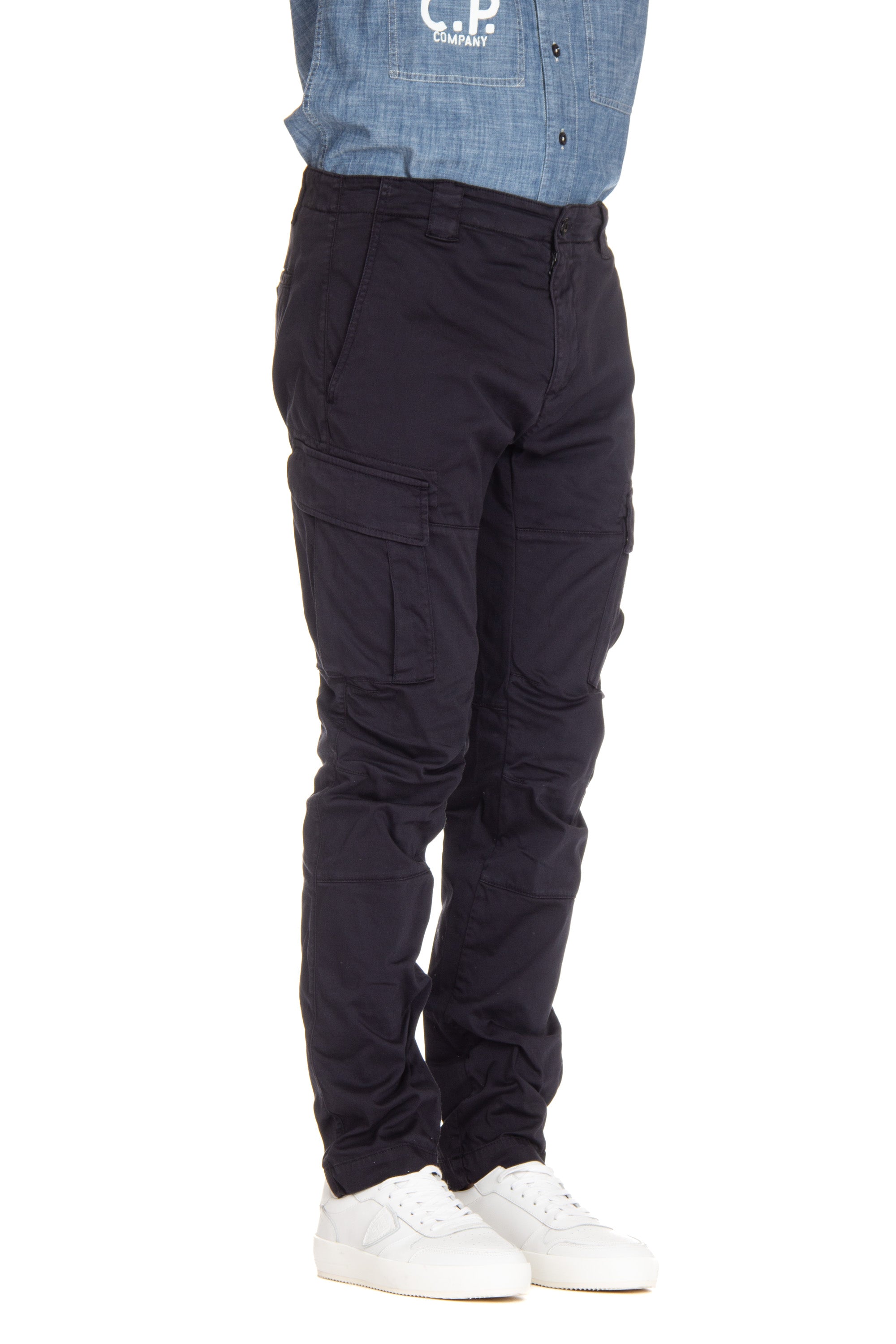 Cargo trousers in cotton sateen