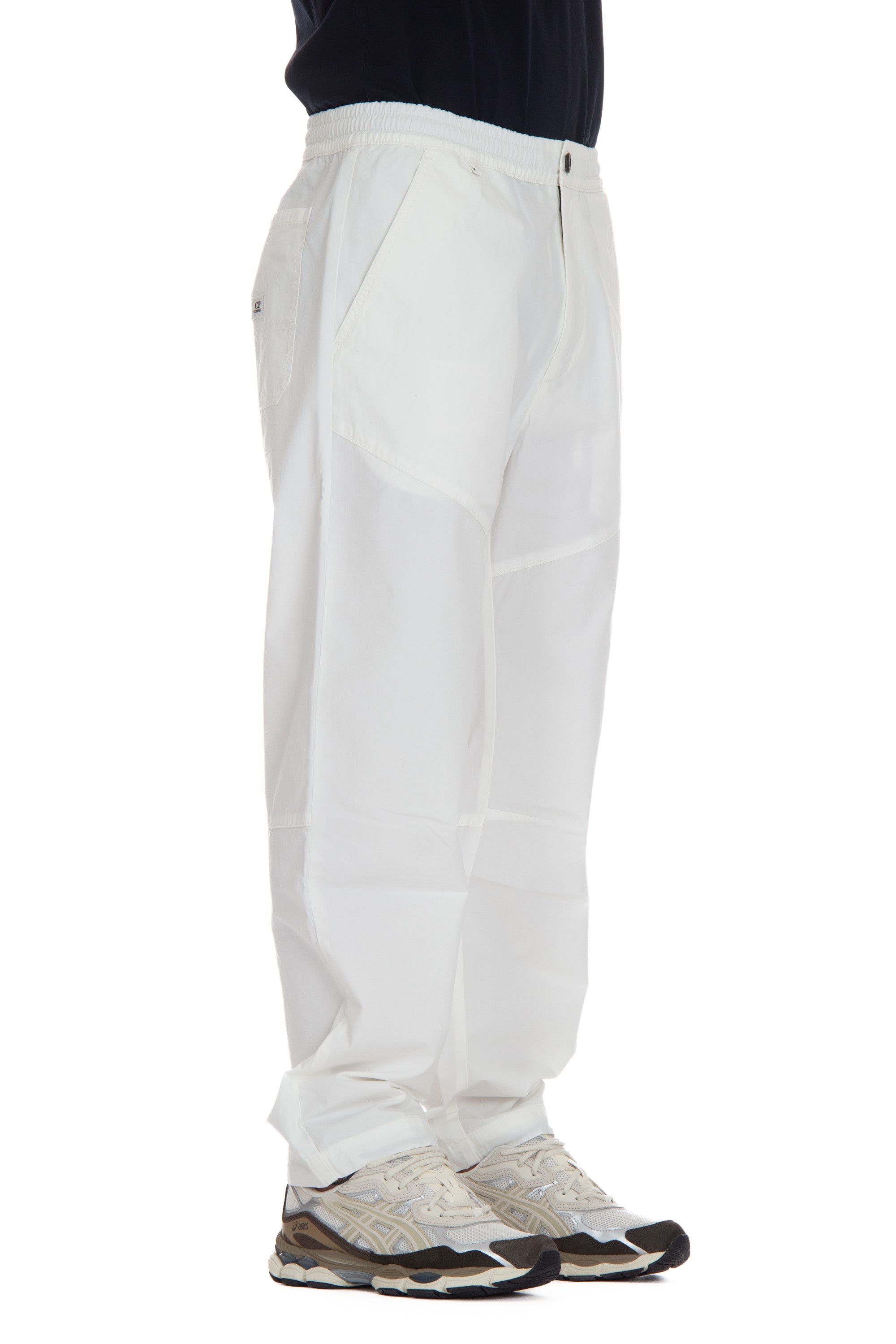 Cotton trousers with drawstring