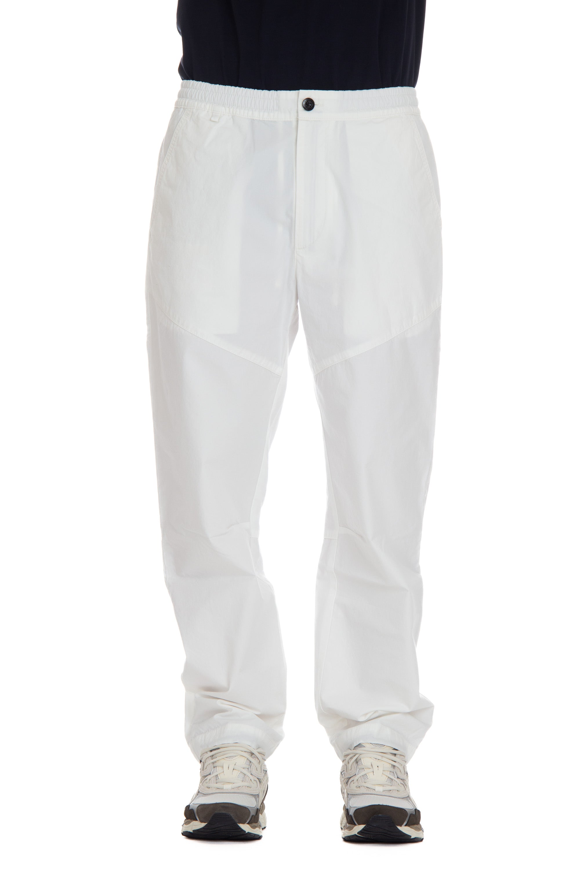 Cotton trousers with drawstring