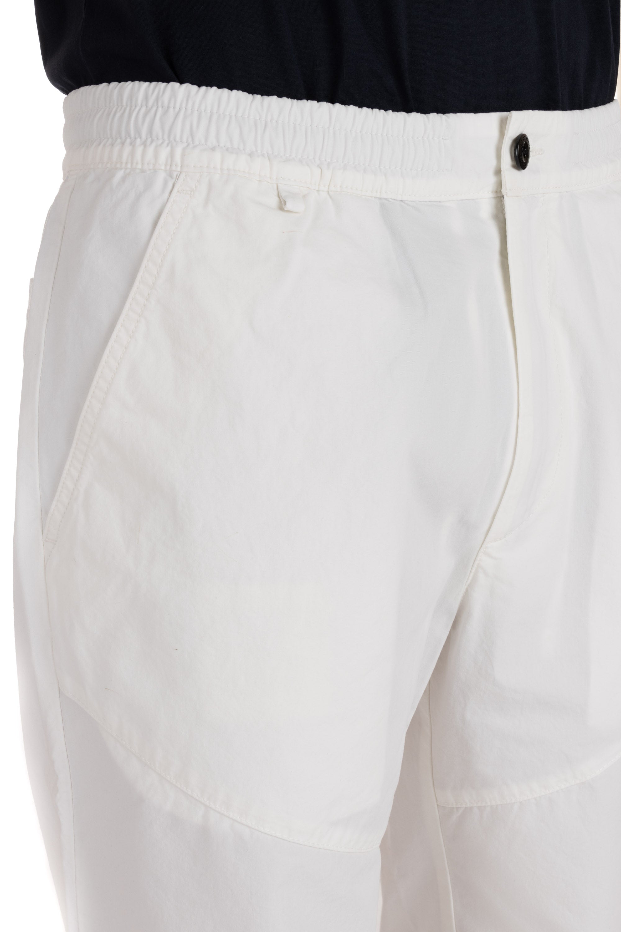 Cotton trousers with drawstring