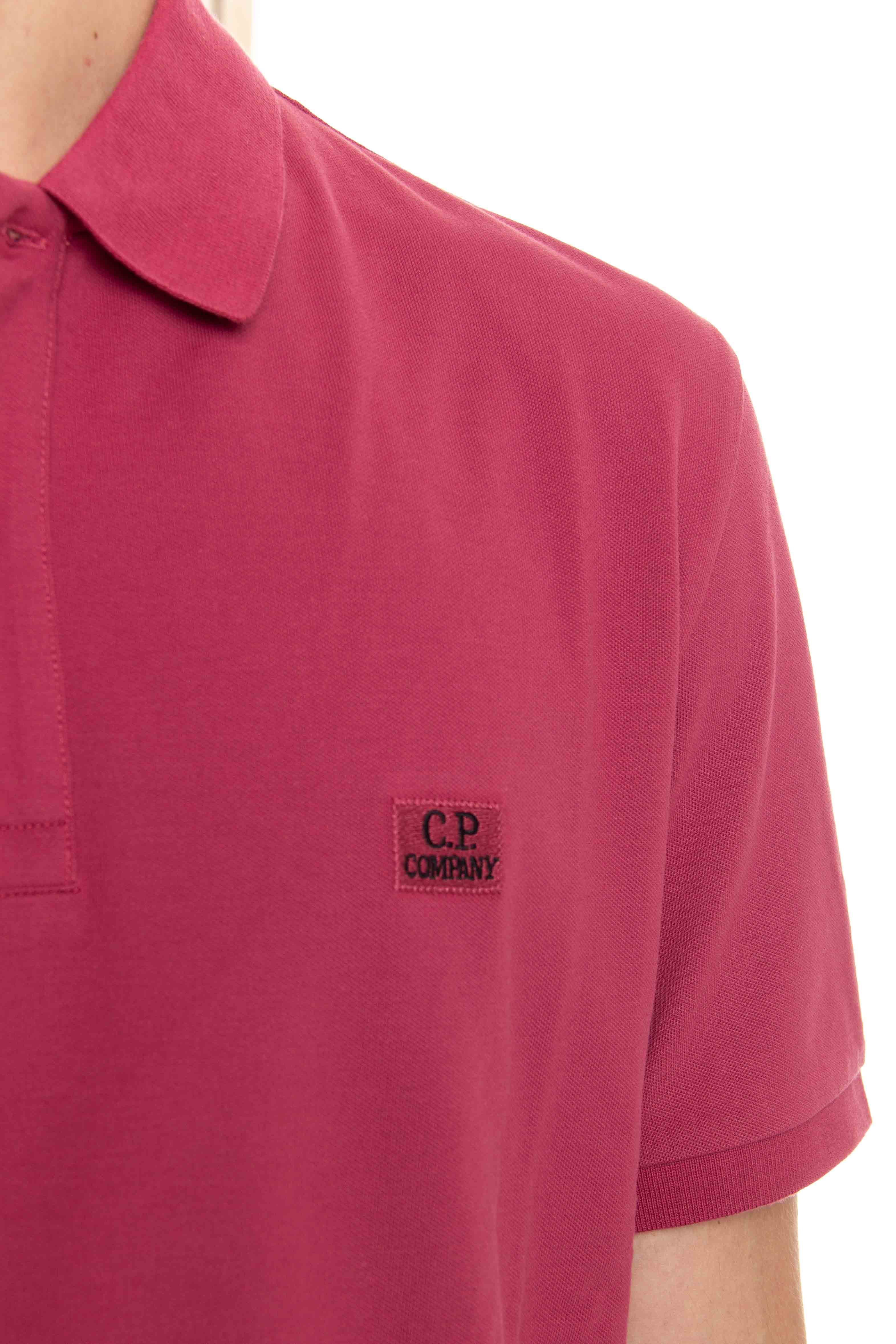 Light stretch cotton pique polo shirt