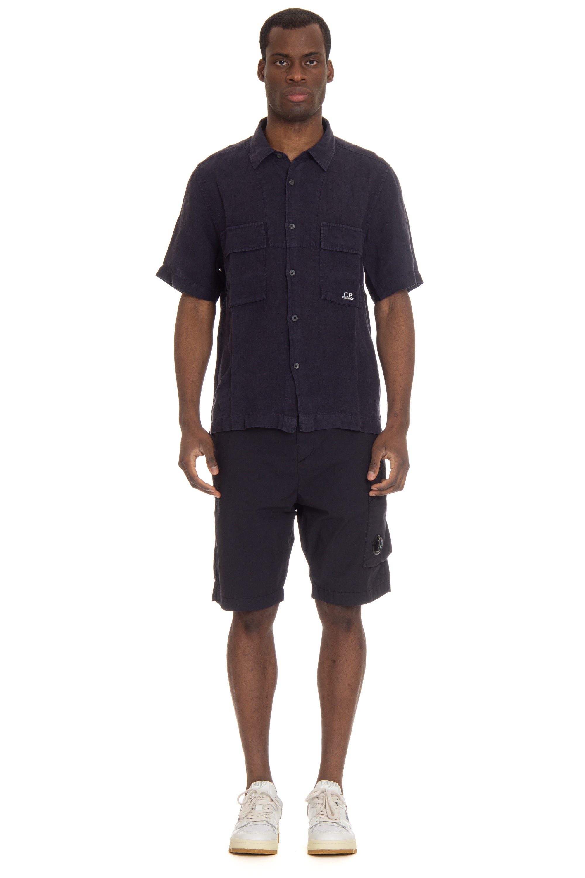 Short sleeve linen shirt