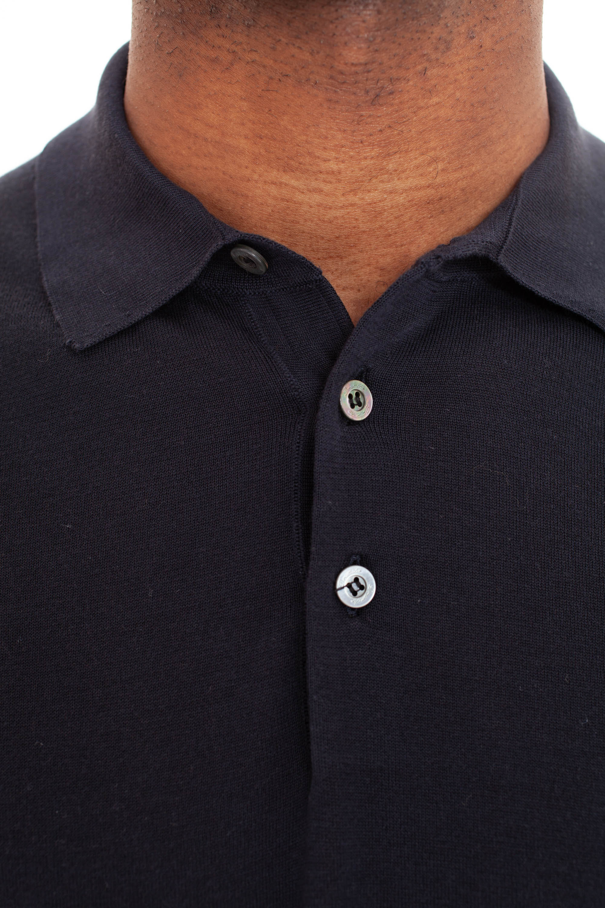 Long sleeve polo shirt in light cotton