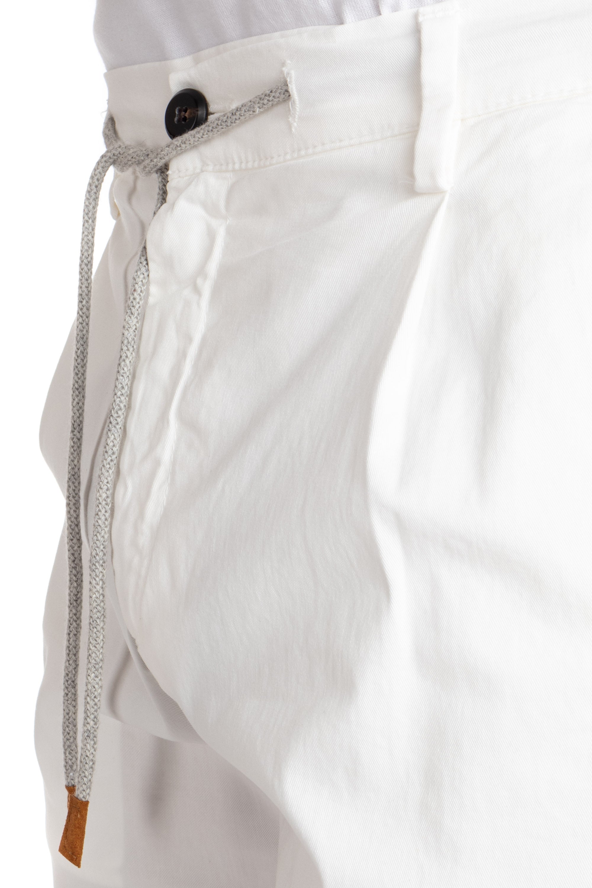 Light cotton trousers with elastic waistband