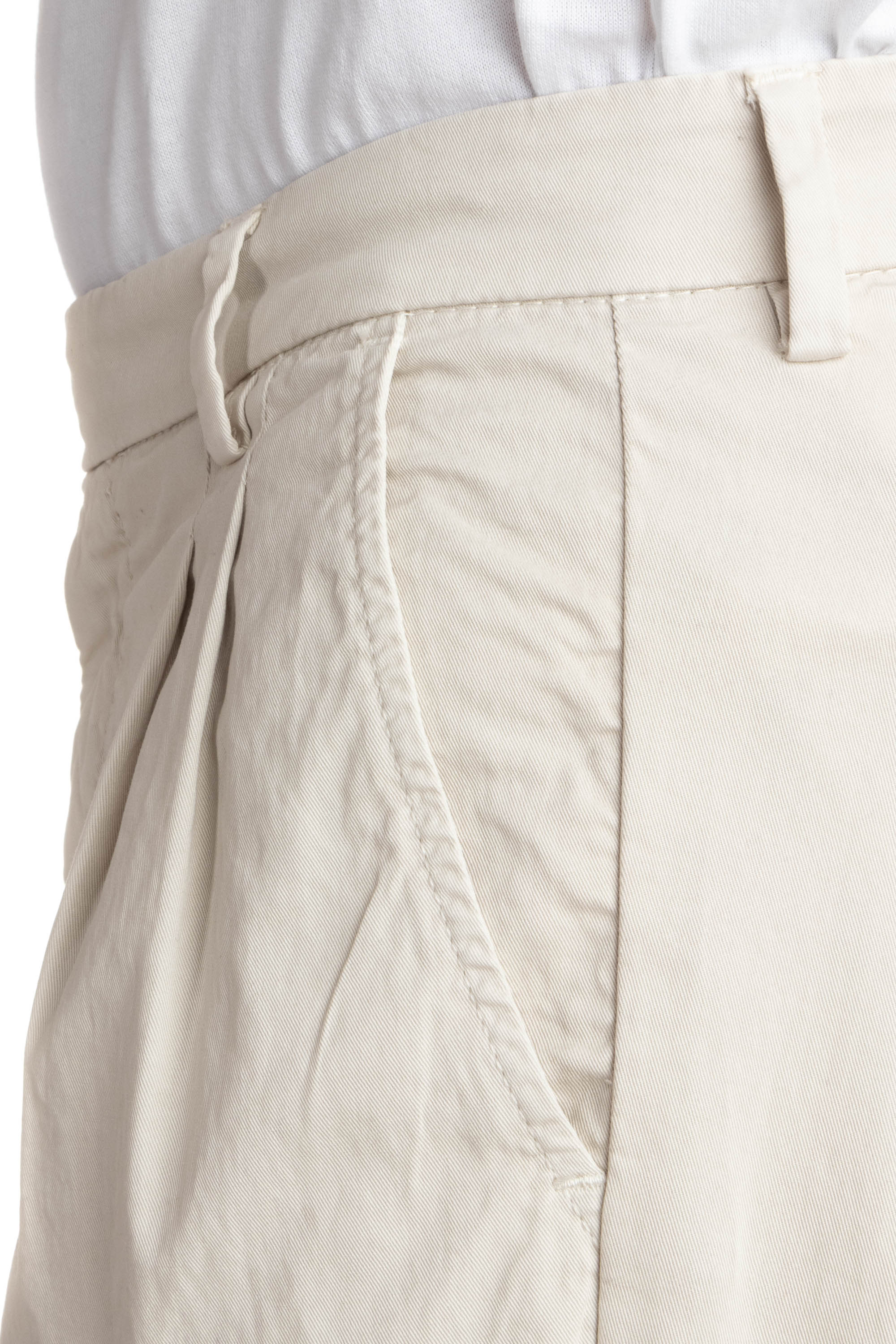 Light cotton trousers with waist adjustments