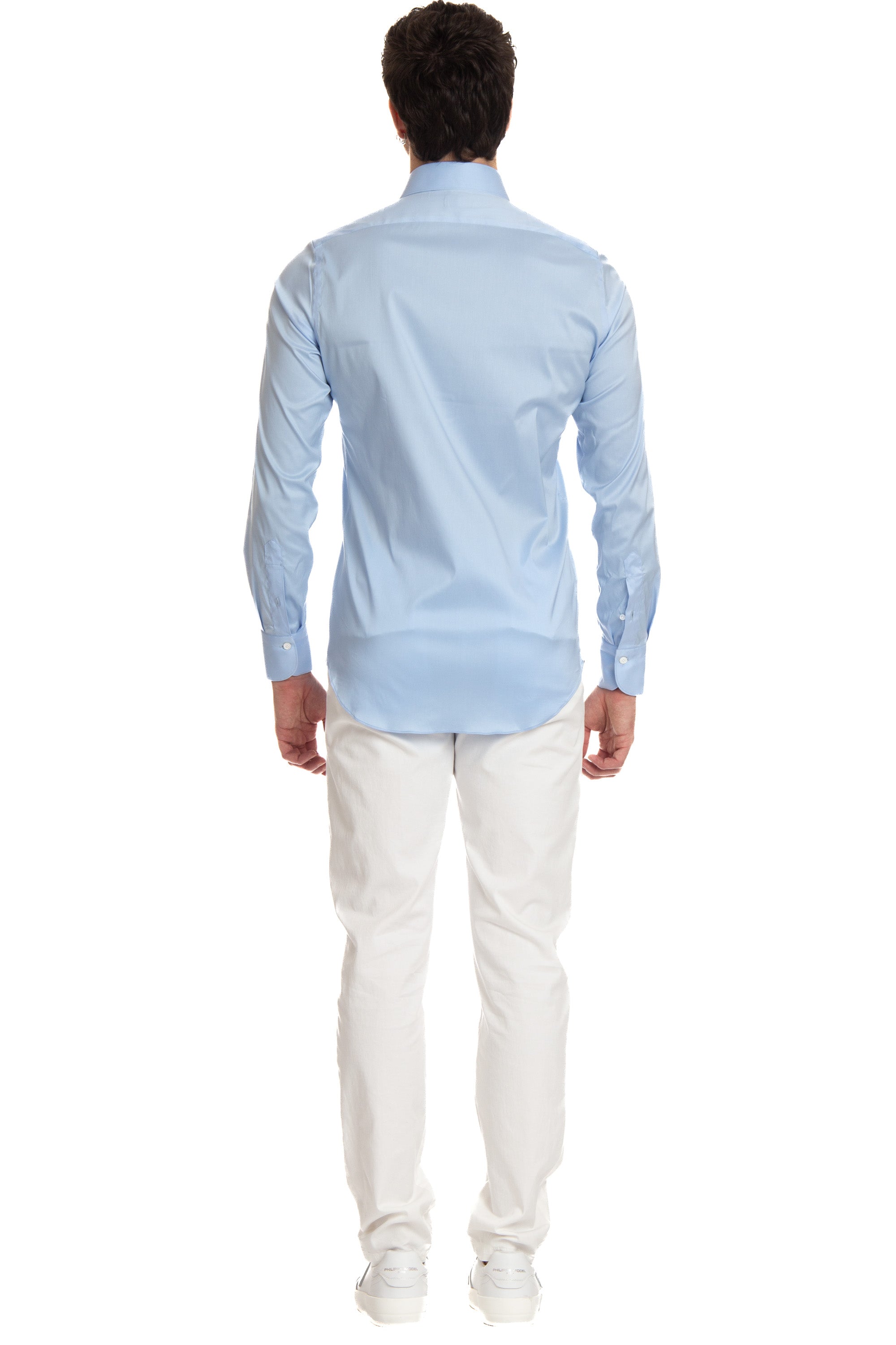 Tailored stretch poplin shirt from the Milan line