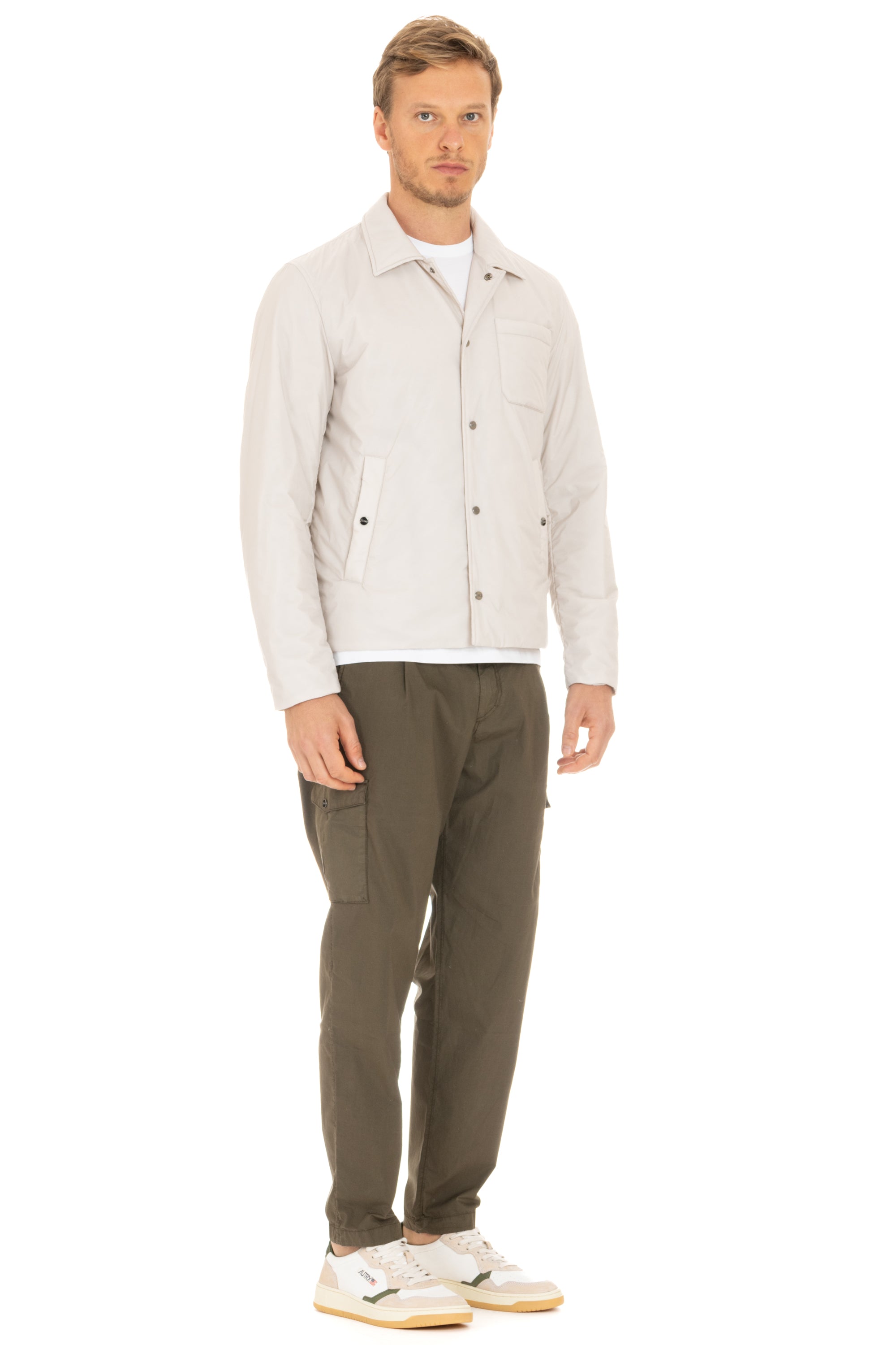 Overshirt imbottita in ovatta termica