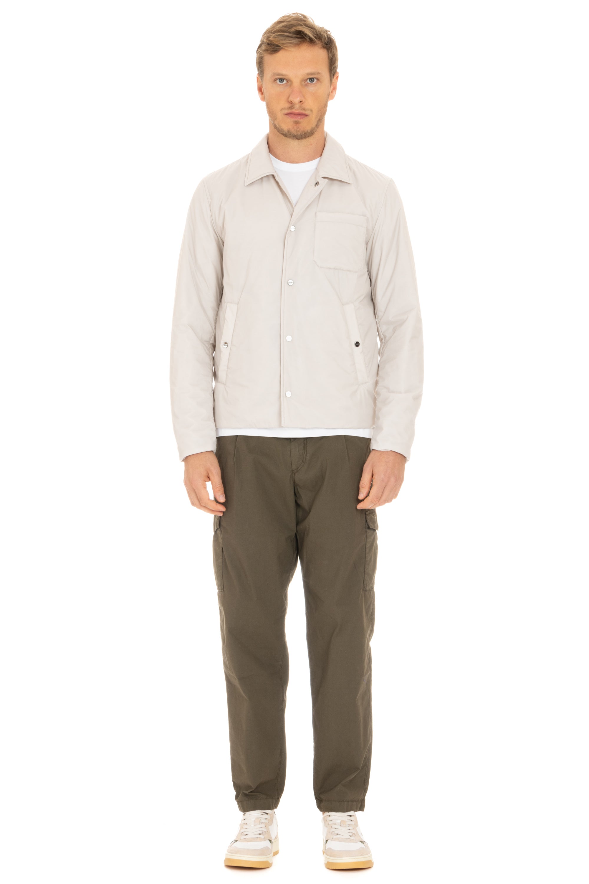 Overshirt imbottita in ovatta termica