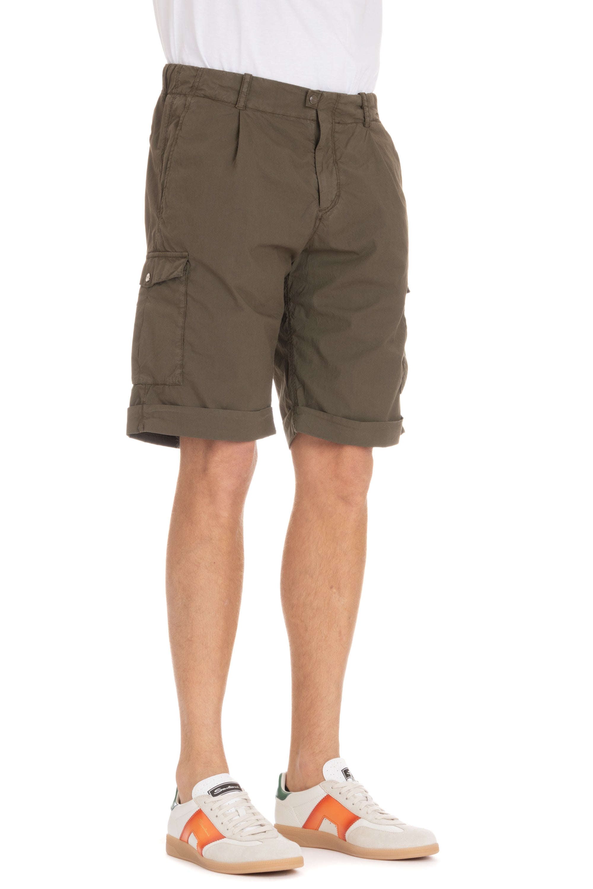 Cargo shorts in cotton poplin