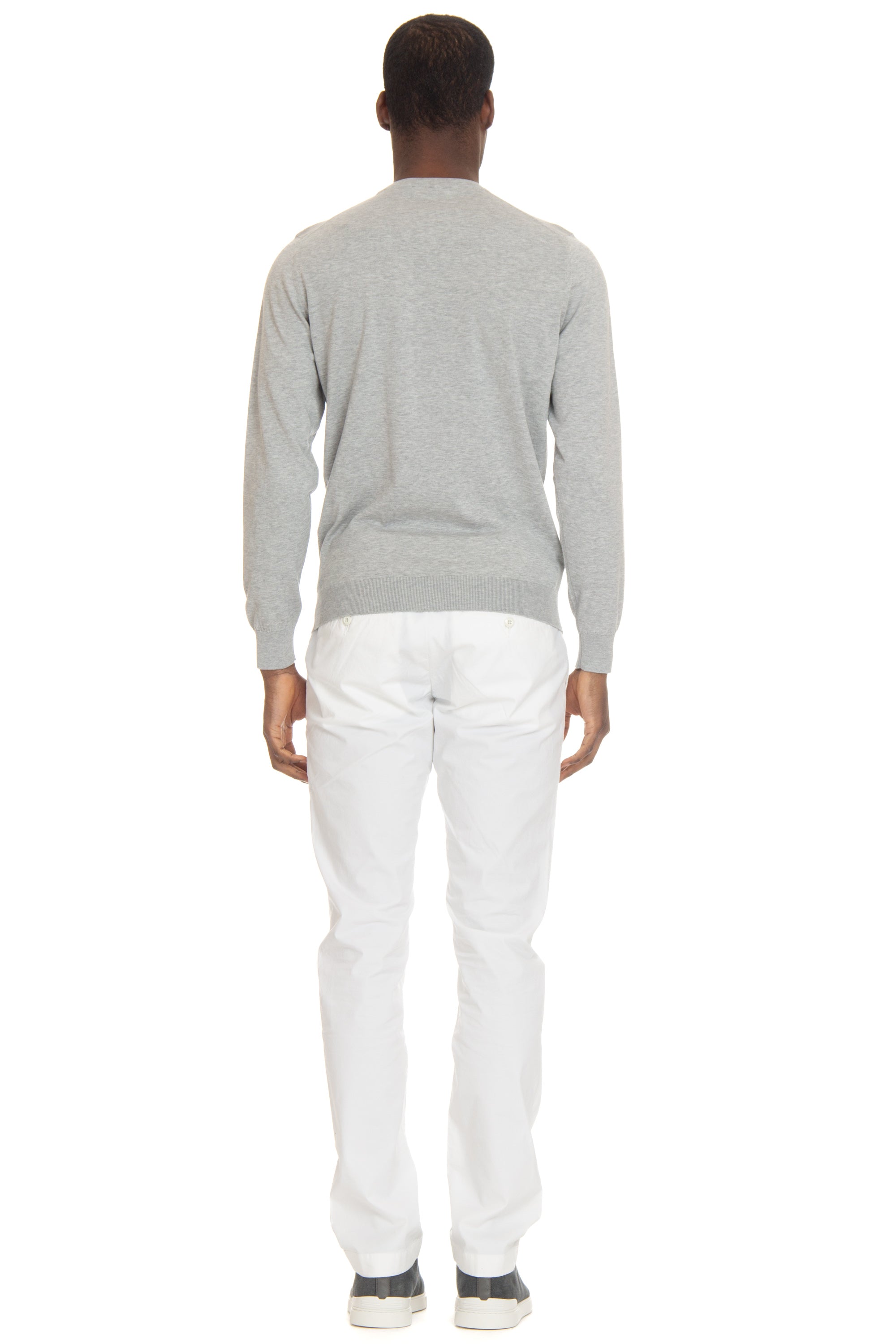 Sea Island cotton crew neck sweater