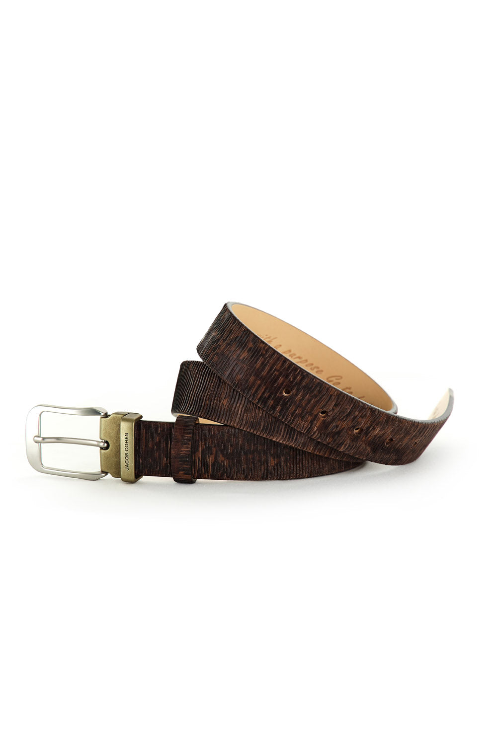 Lamellar leather belt