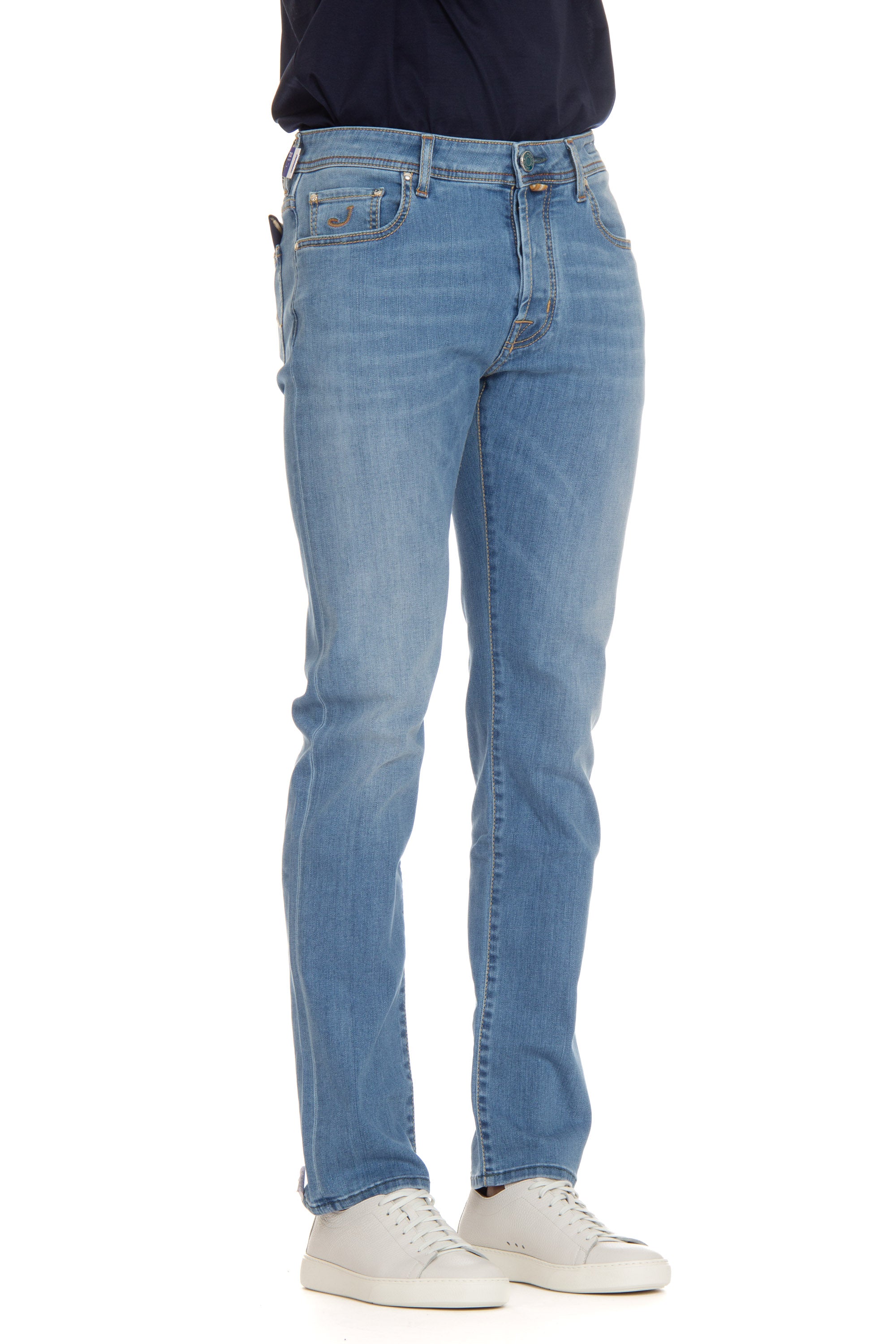 Green label stretch jeans in Bard fit pony hair