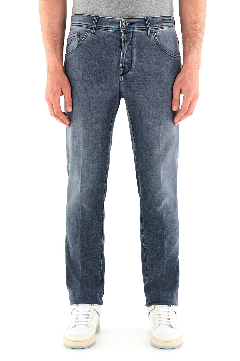 Graue Scott-Fit-Jeans