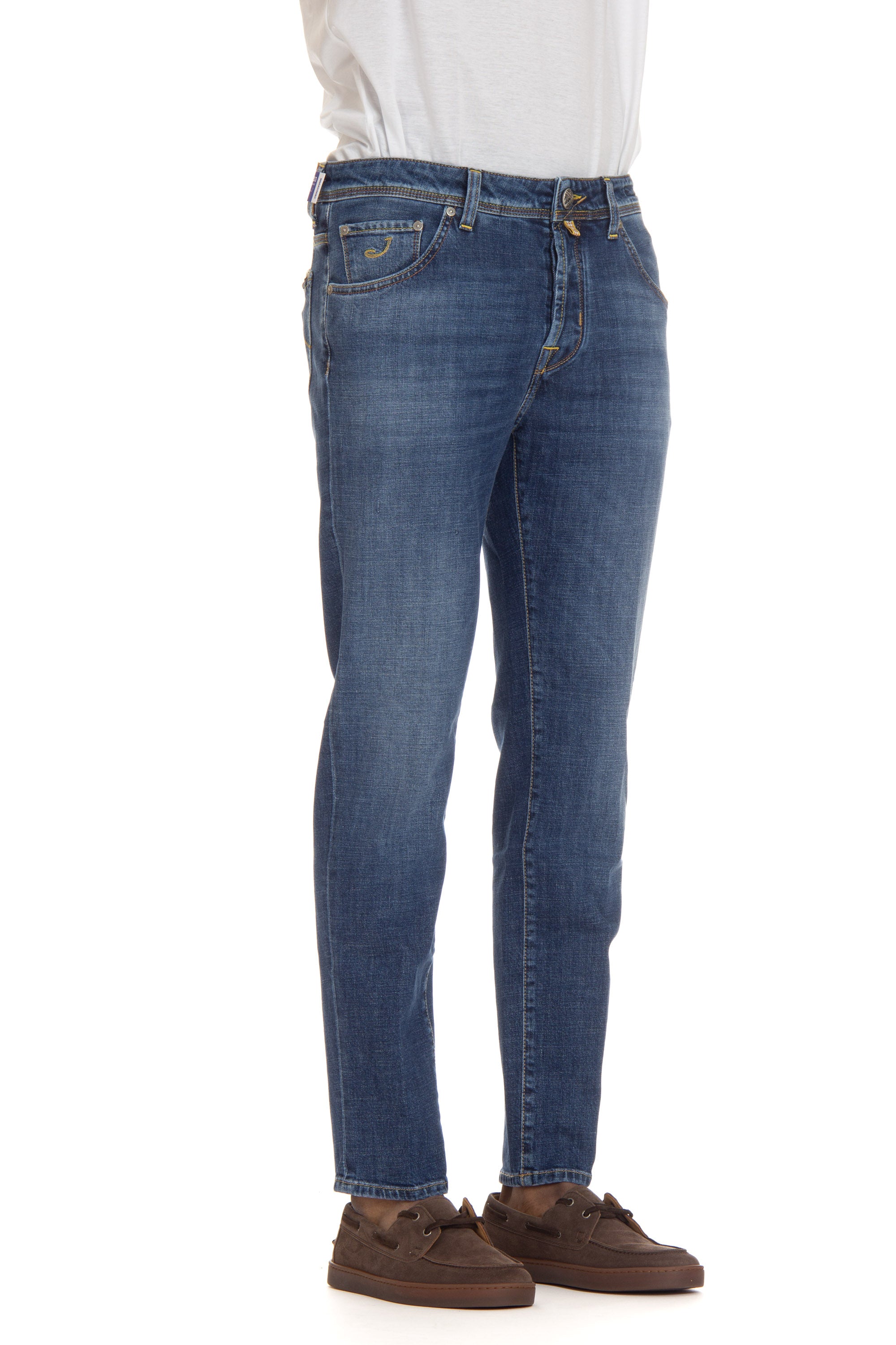 Jeans etichetta geometrica multicolor Scott fit