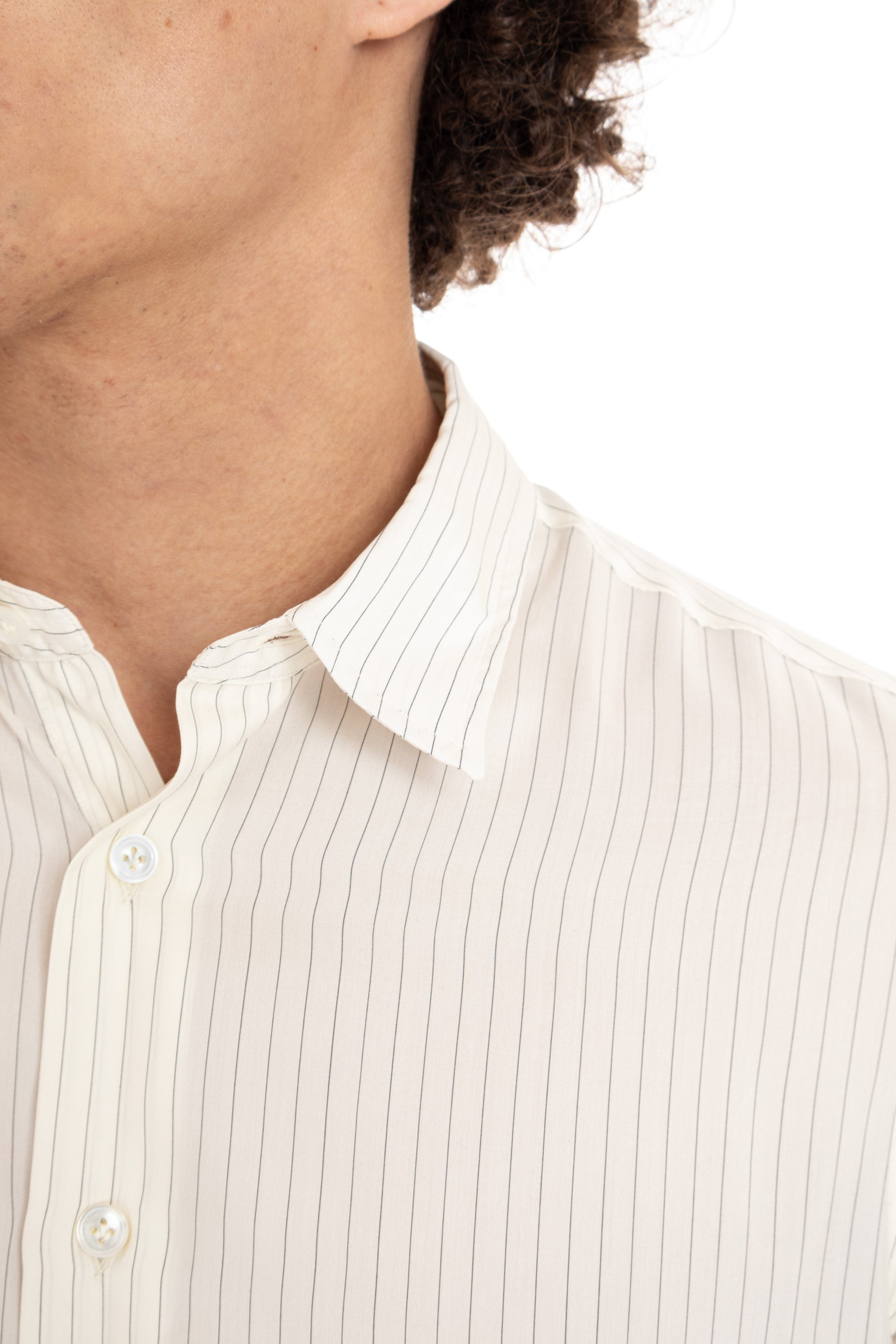 Pure silk striped shirt