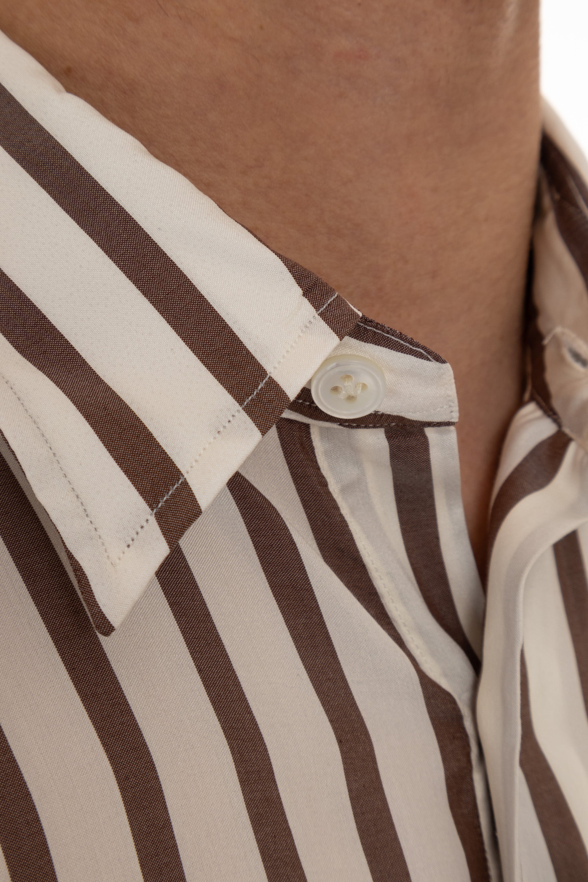 Pure silk striped shirt