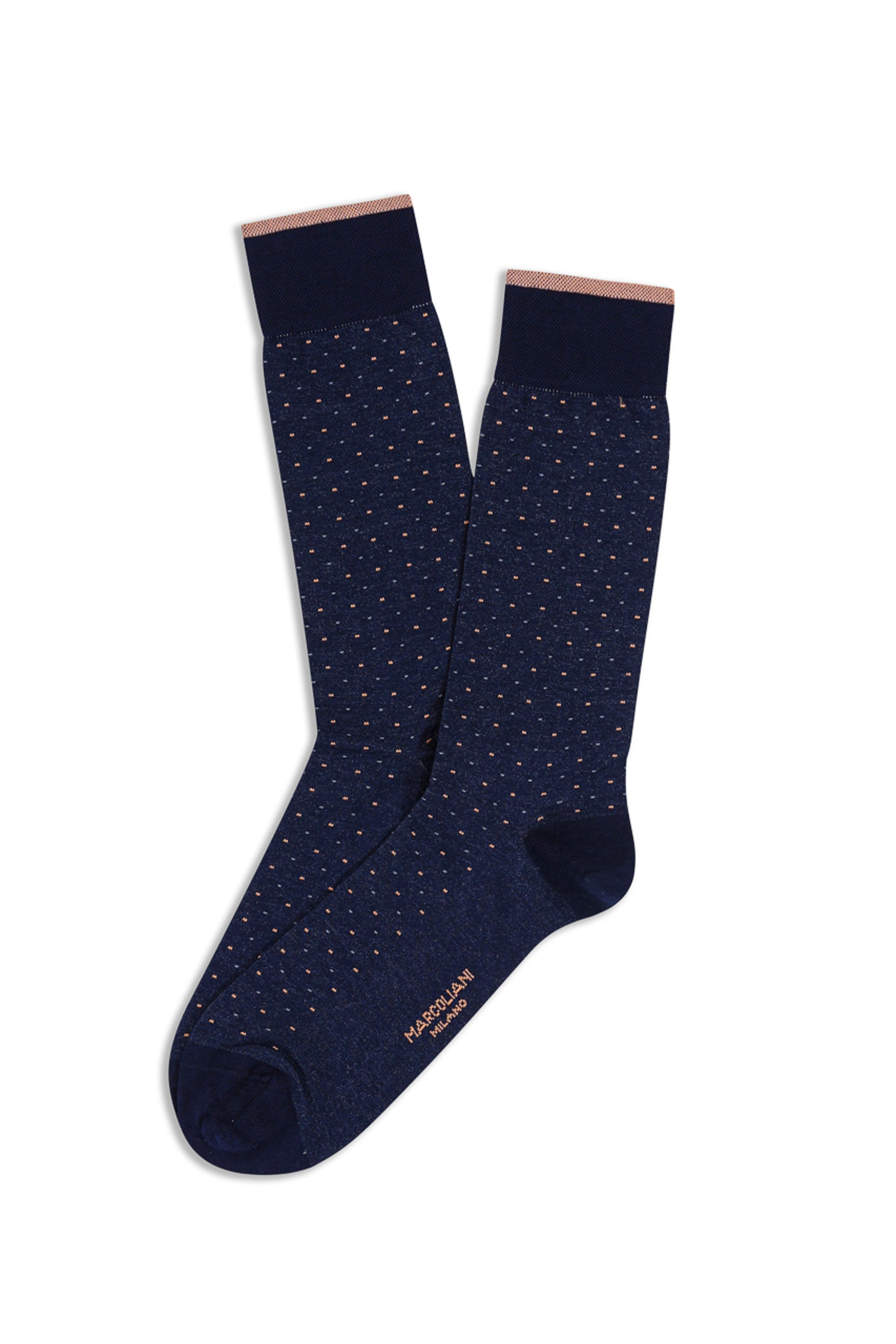 Knee-high socks with dotted pattern