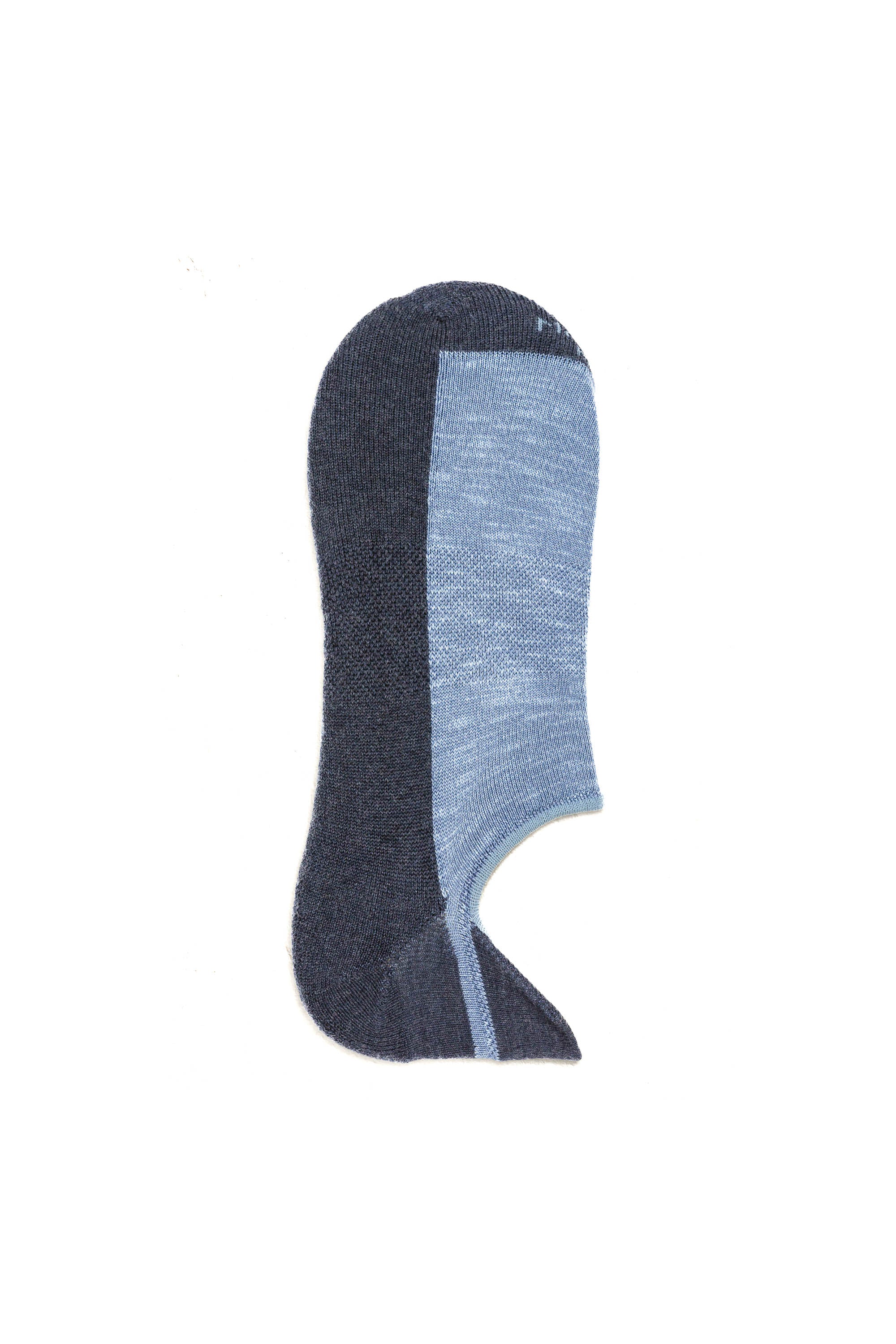 Invisible two-tone sneaker sock